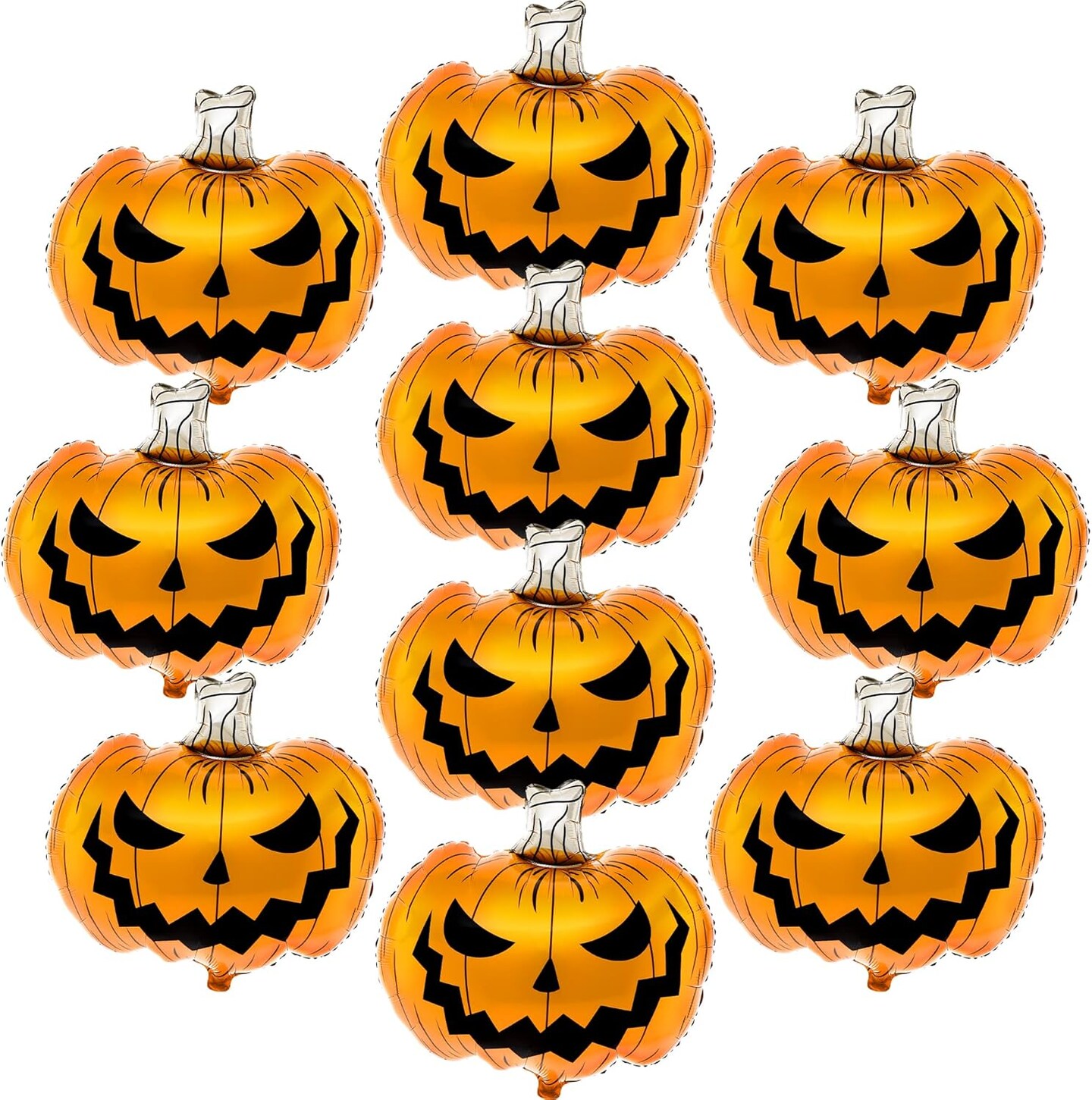 Scary Halloween Pumpkin Foil Balloons -Large 30 Inch(Orange Pumpkins)