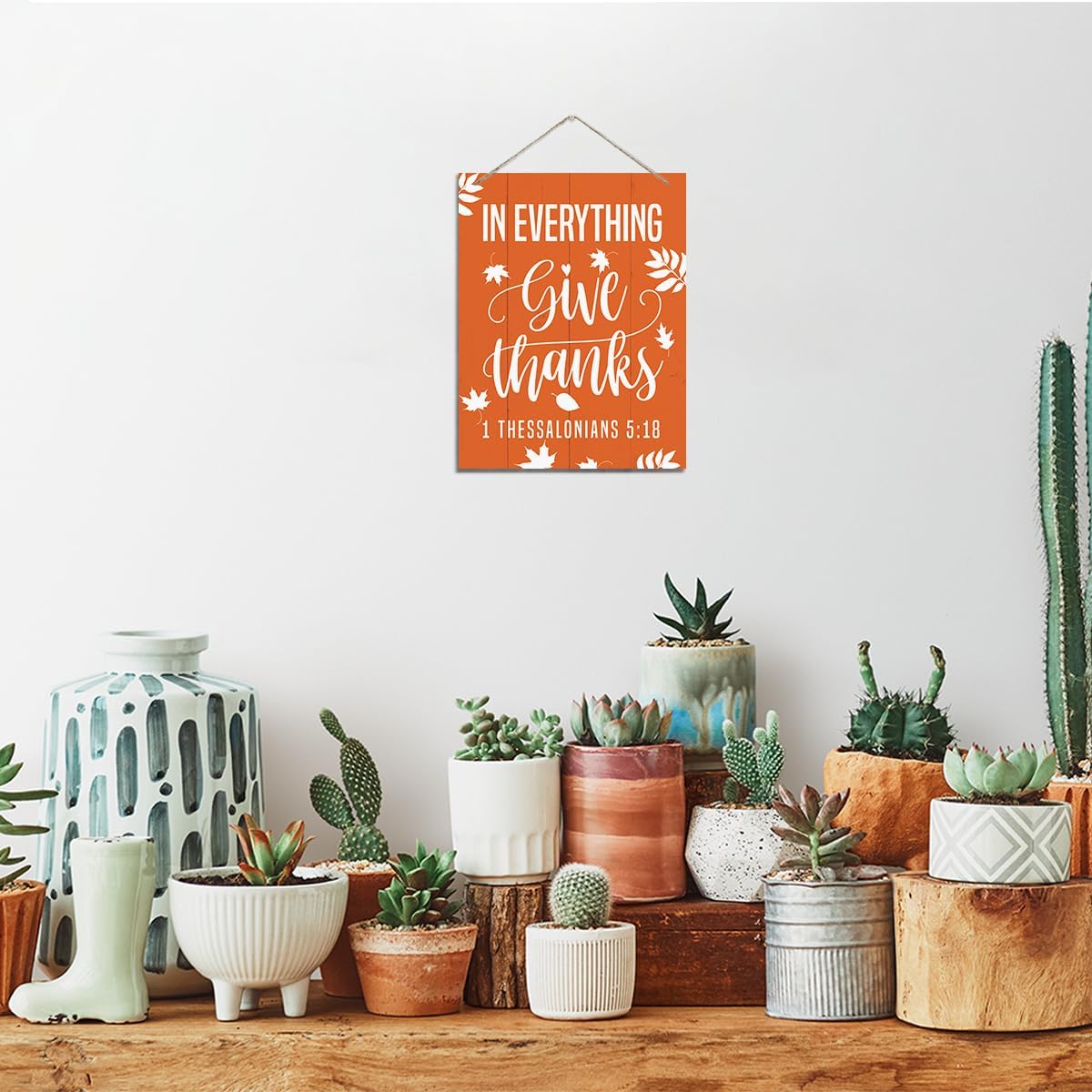 Fall Decoration, Rustic Hanging Wood Plaque Sign(Fall Sign 04)