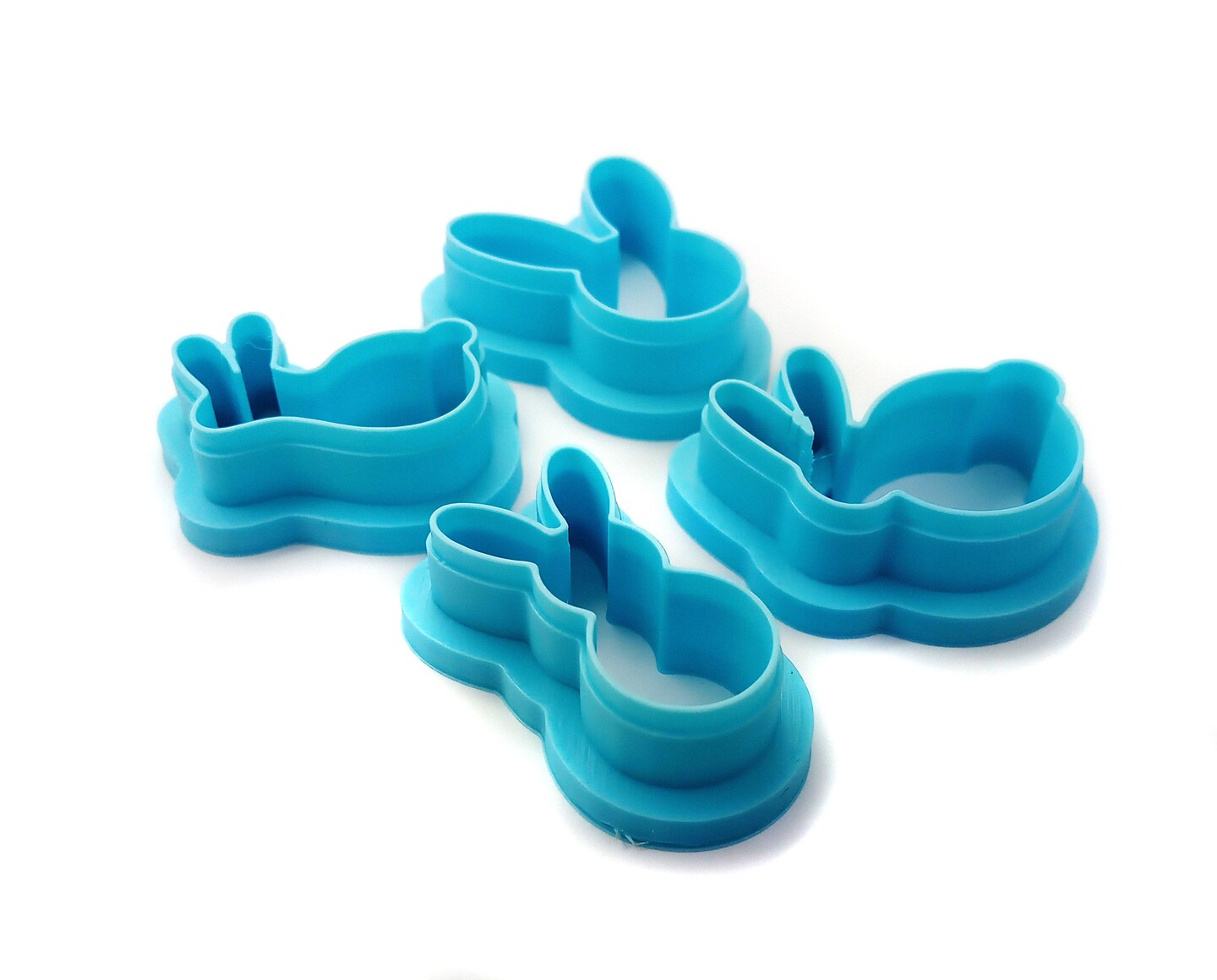 Cute Bunny Shape Clay Cutters for Easter, 4 pc, Adorabilities