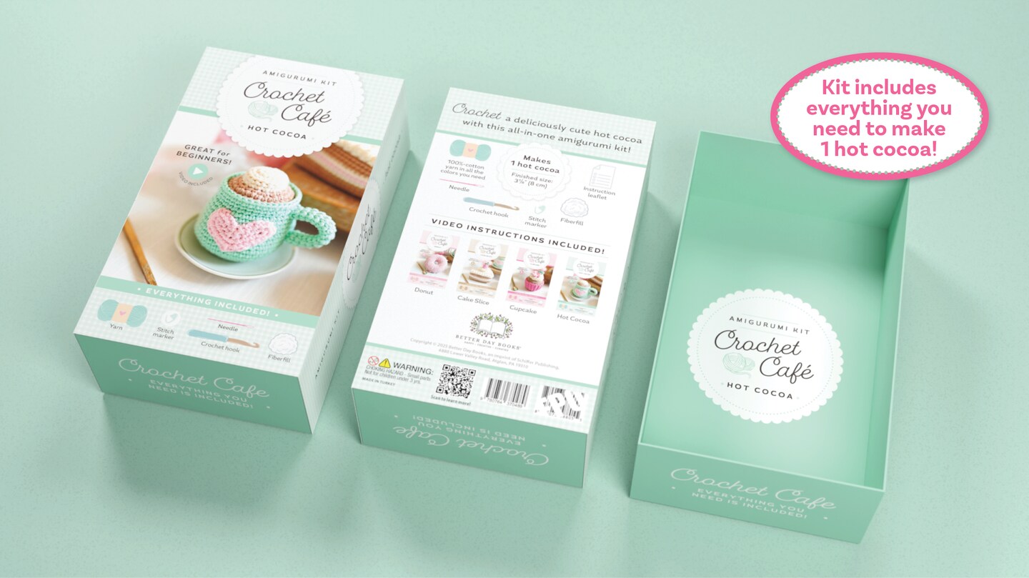 Crochet Cafe Amigurumi Kit Hot Cocoa: Everything You Need Is Included!