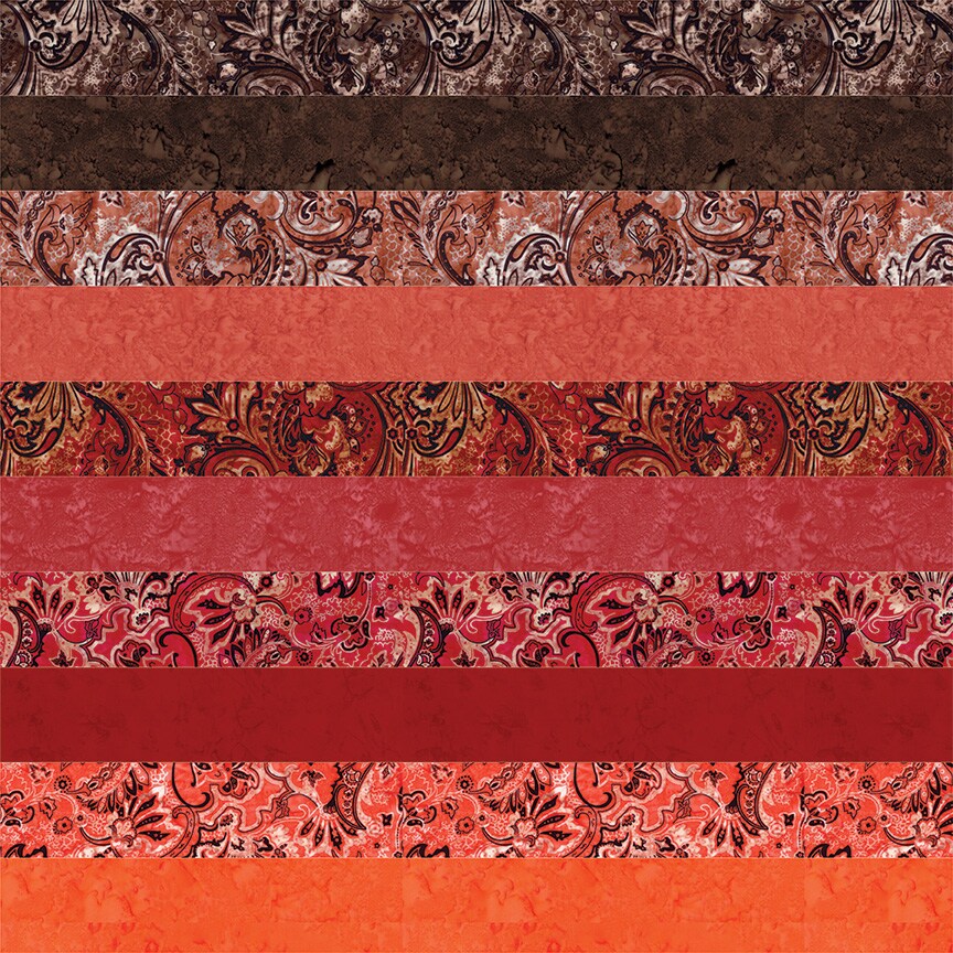Express Yourself! Batiks Fat Quarter Bundle in Bandana B (Copper Canyon) by Riley Blake Designs for Riley Blake (FQ-23426B-10)
