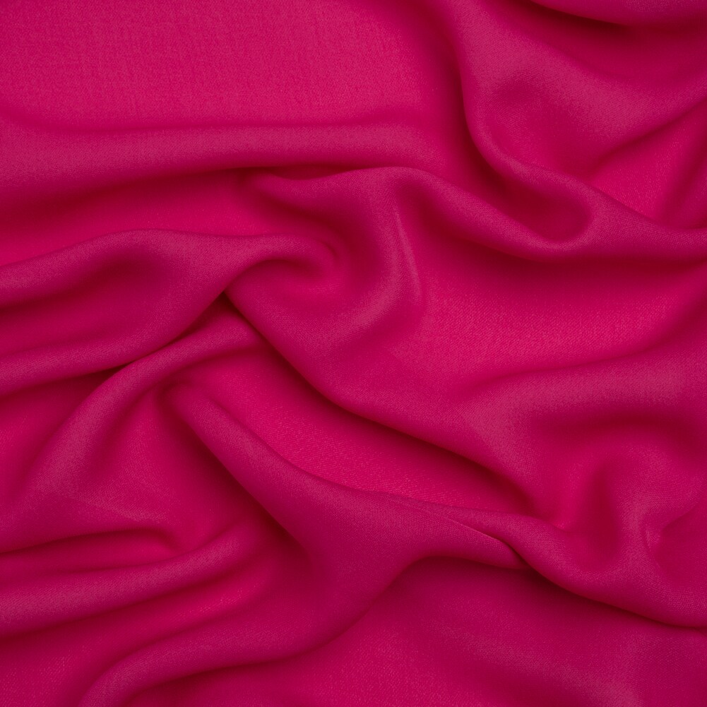1 Yard Silk Double Georgette Fabric Beetroot Premium Solid Collection 44 Inch Width