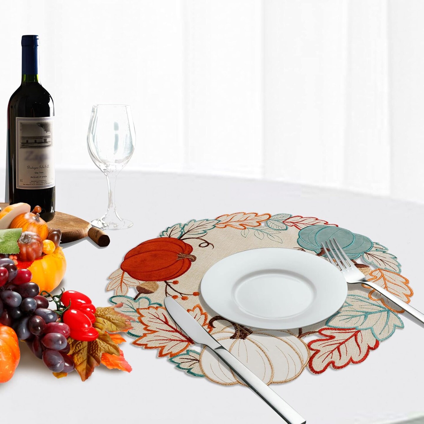 Fall Pumpkins Round Placemats(Thanksgiving Pumpkin)