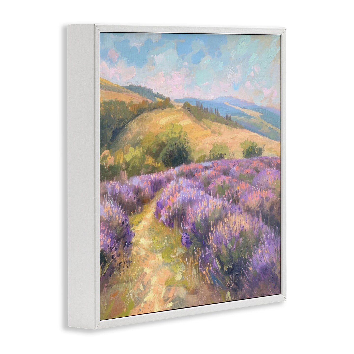 Stupell Industries Lavender Field Hills Framed Giclee, design by LSR Creative Studio