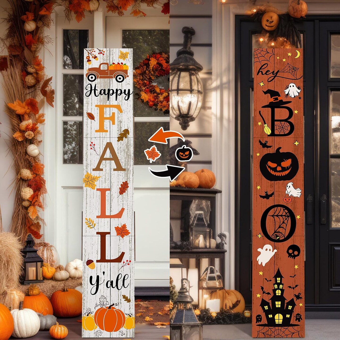 2 in 1 Fall Porch Sign Decor 47 (bright color) | Michaels