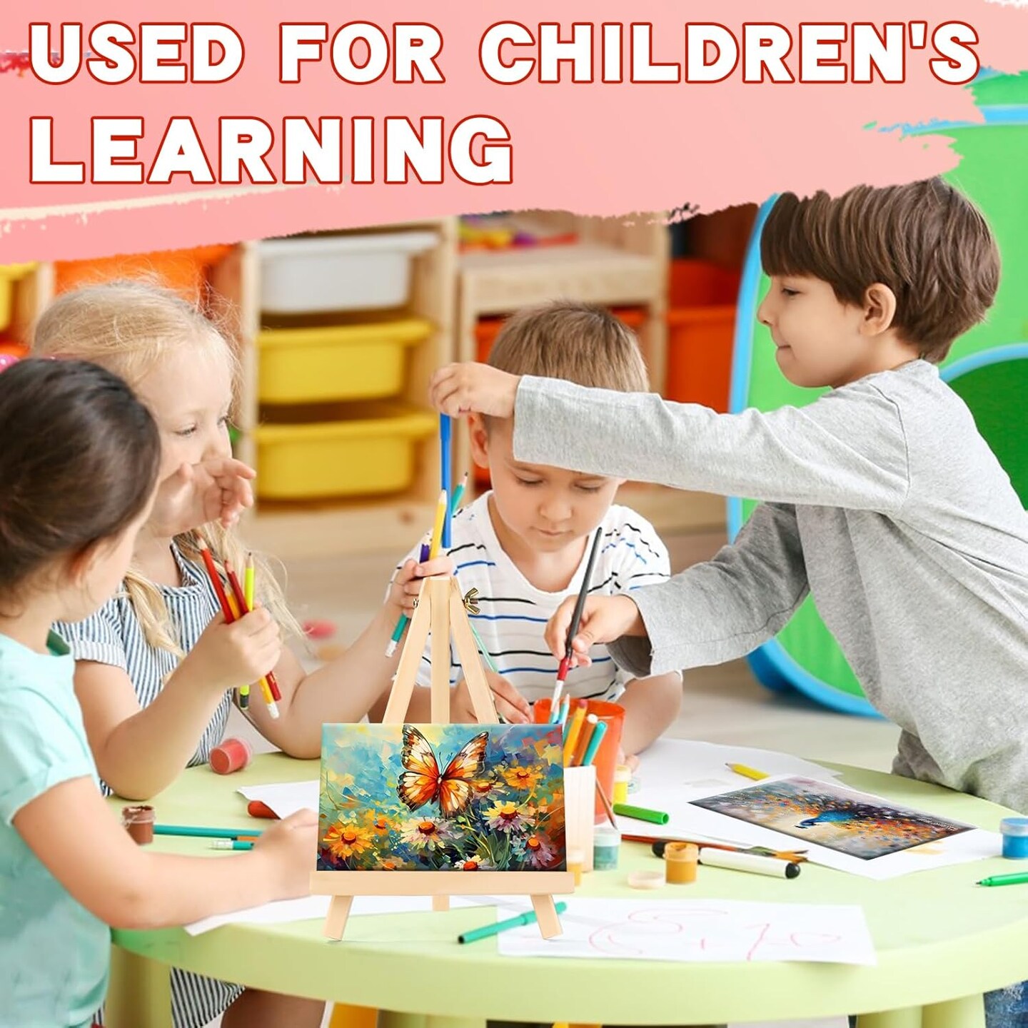 16 Pack 4x6 Inch Mini Blank Canvases for Painting(white)