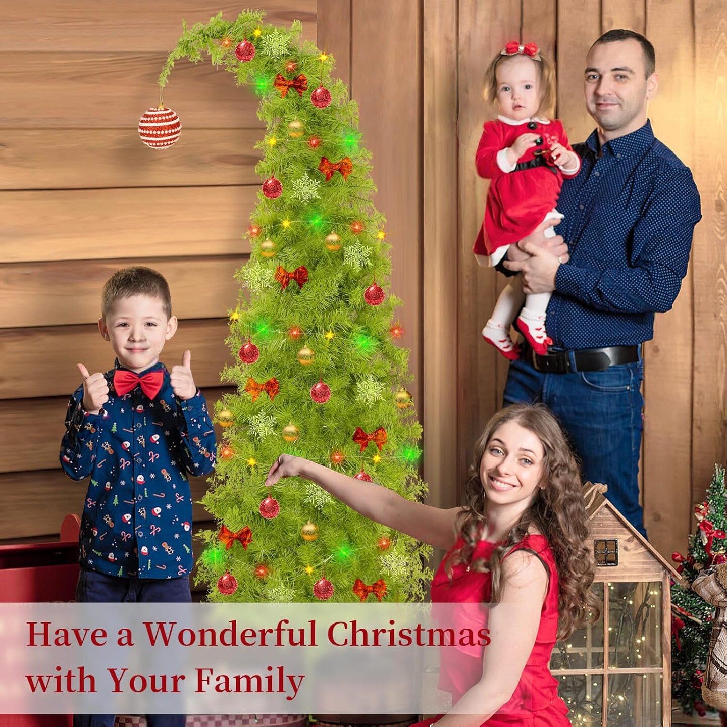 6FT Grinchs Christmas Tree with Flexible Branches (Green-01) 17.3&#x22;D x 17.3&#x22;W x 71.6&#x22;H