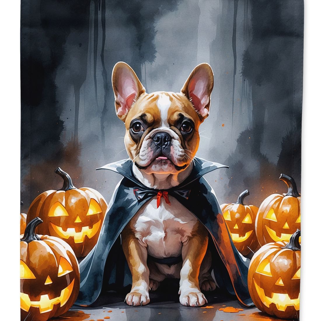 Edge Collections - 11.25" X 15.5" - Multicolor - French Bulldog Halloween Garden Flag - 1 Piece