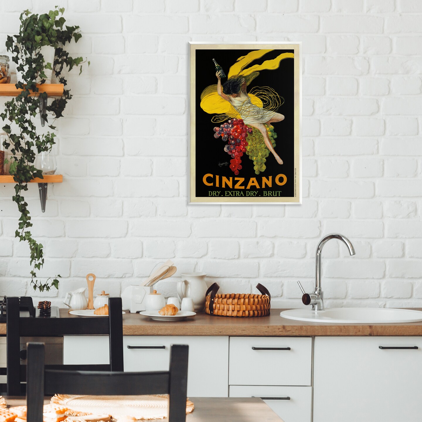 Stupell Industries Vintage Wine Poster with Grapes Wall Plaque, design by Marcello Nizzoli