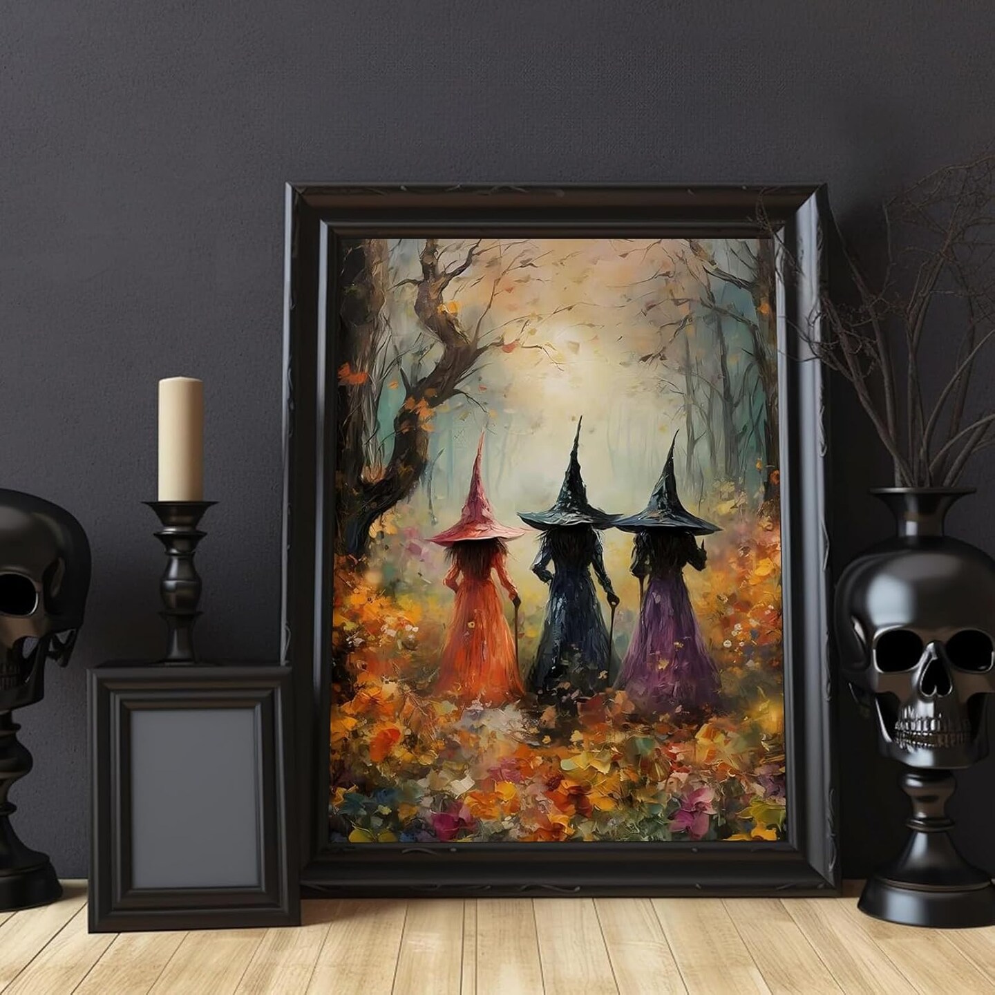 Halloween Paint by Numbers Kit for Adults Beginner(witch)