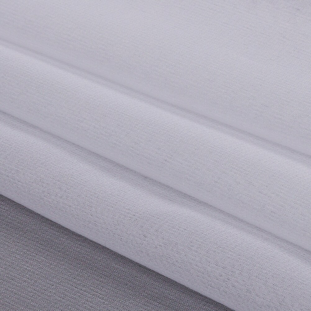 1 Yard Silk Chiffon Solid Bright White Fabric Lightweight 44 Inch Width