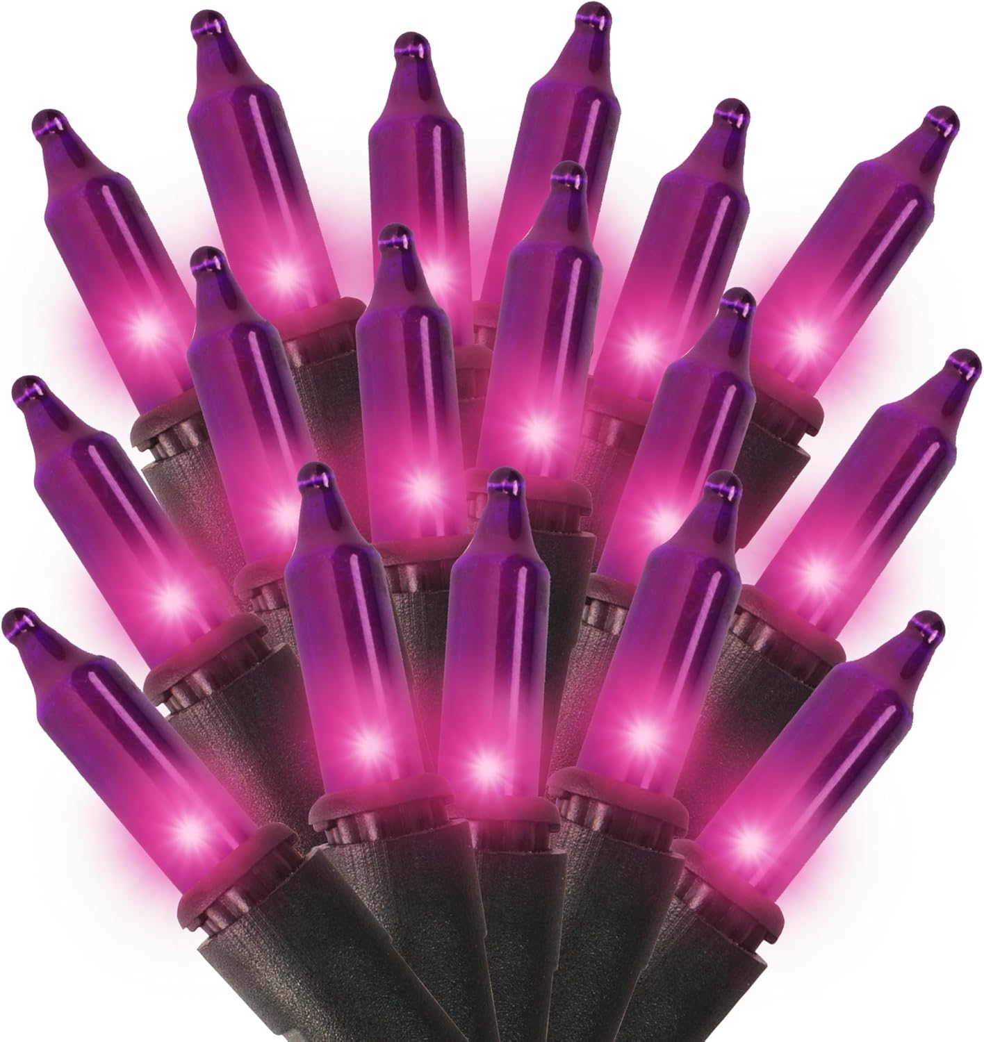 21ft Purple String Lights for Bedroom Halloween Decorations, 100 Purple String Lights (Purple)