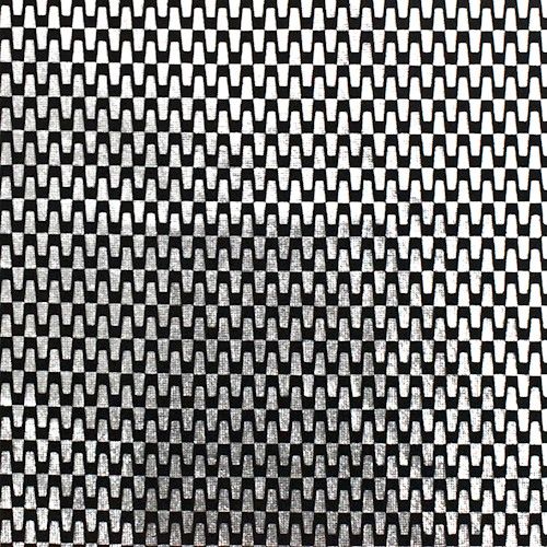 Silver Zip Hologram Foil Print Stretch Activewear Fabric By the Yard