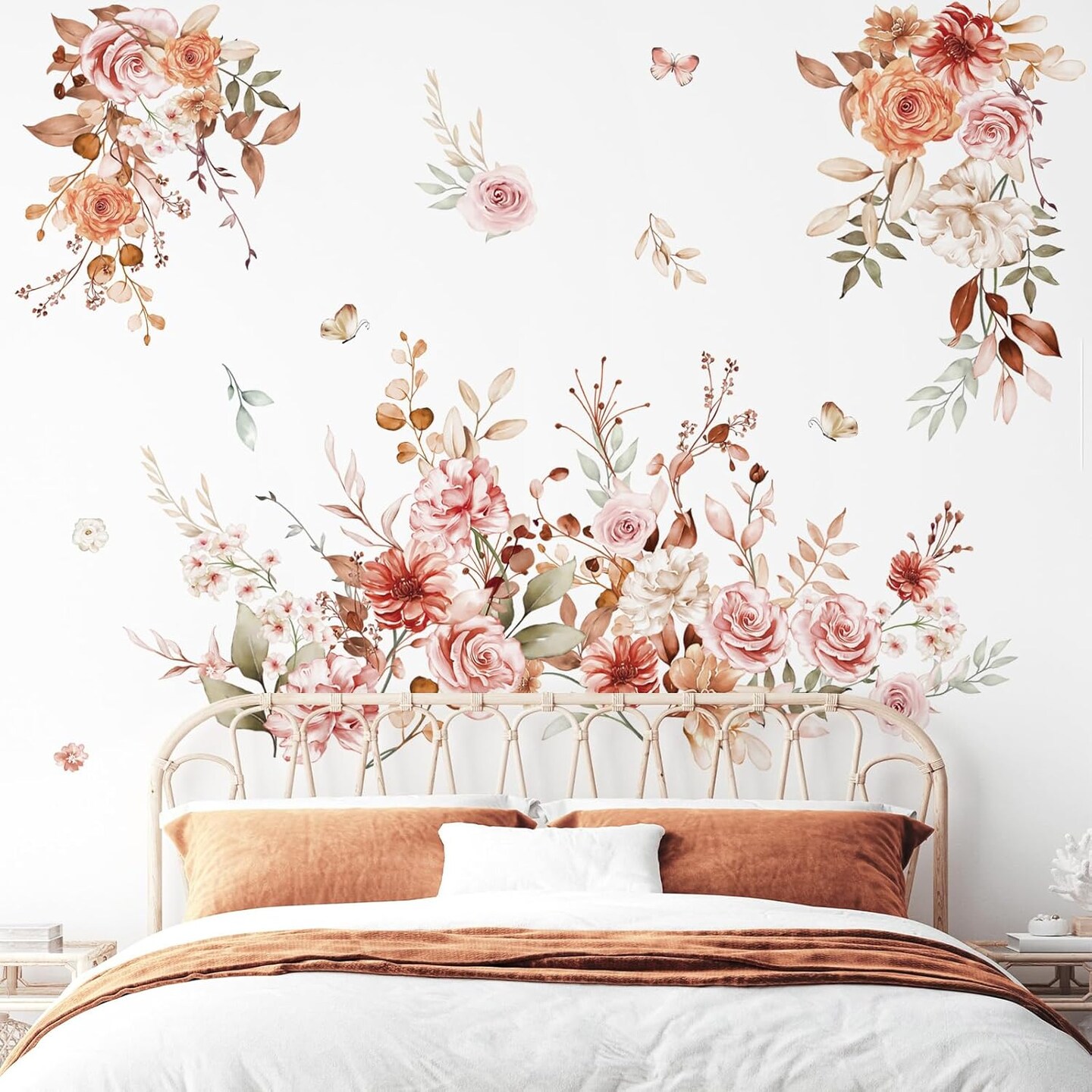 Hanging Flower Vine Wall Decals Stickers