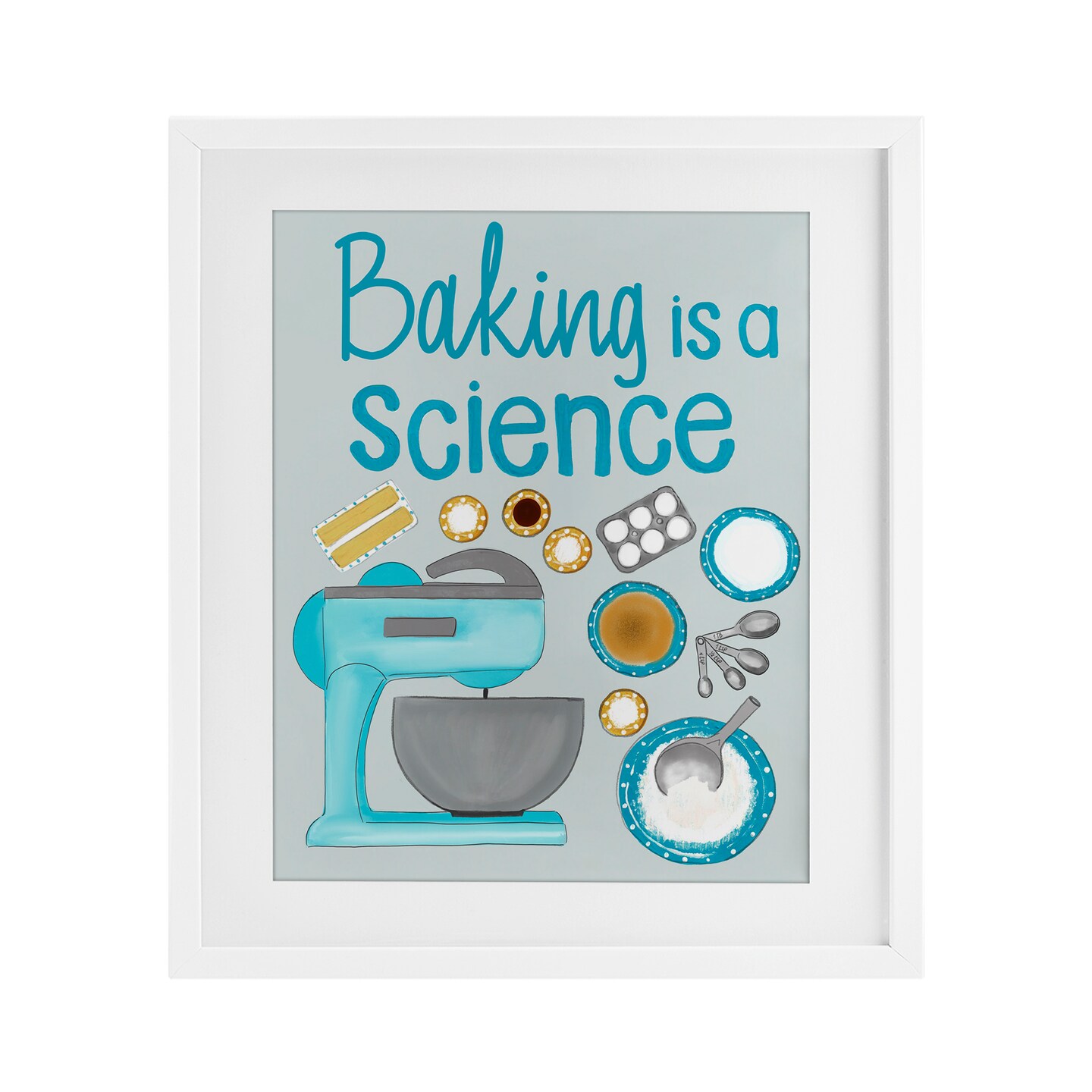 Stupell Industries Baking Is A Science Framed Print Under Glass, design by Christine Becker