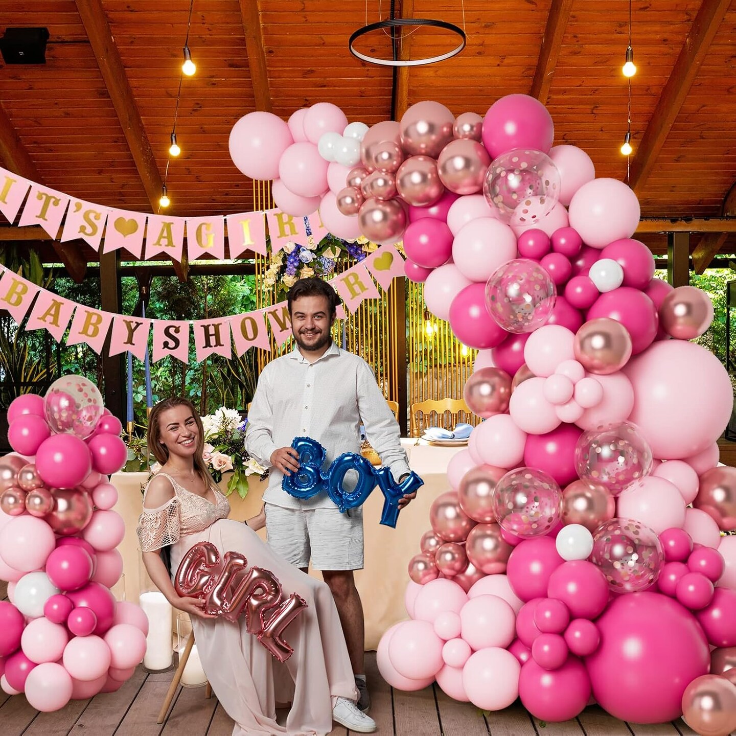 Pink Balloon Garland Arch Kit (Pink)
