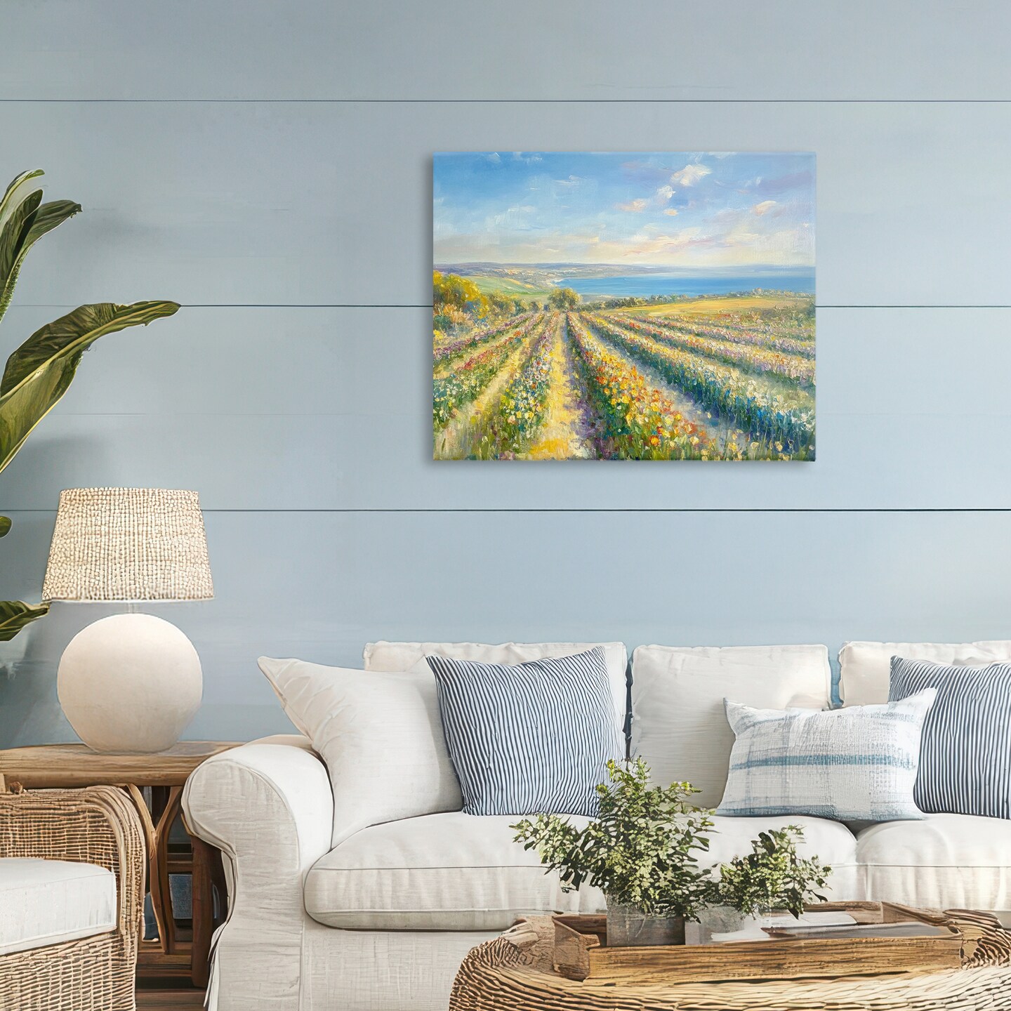 Stupell Industries Rows Of Flowers Landscape Canvas, design by Petal Prints Design