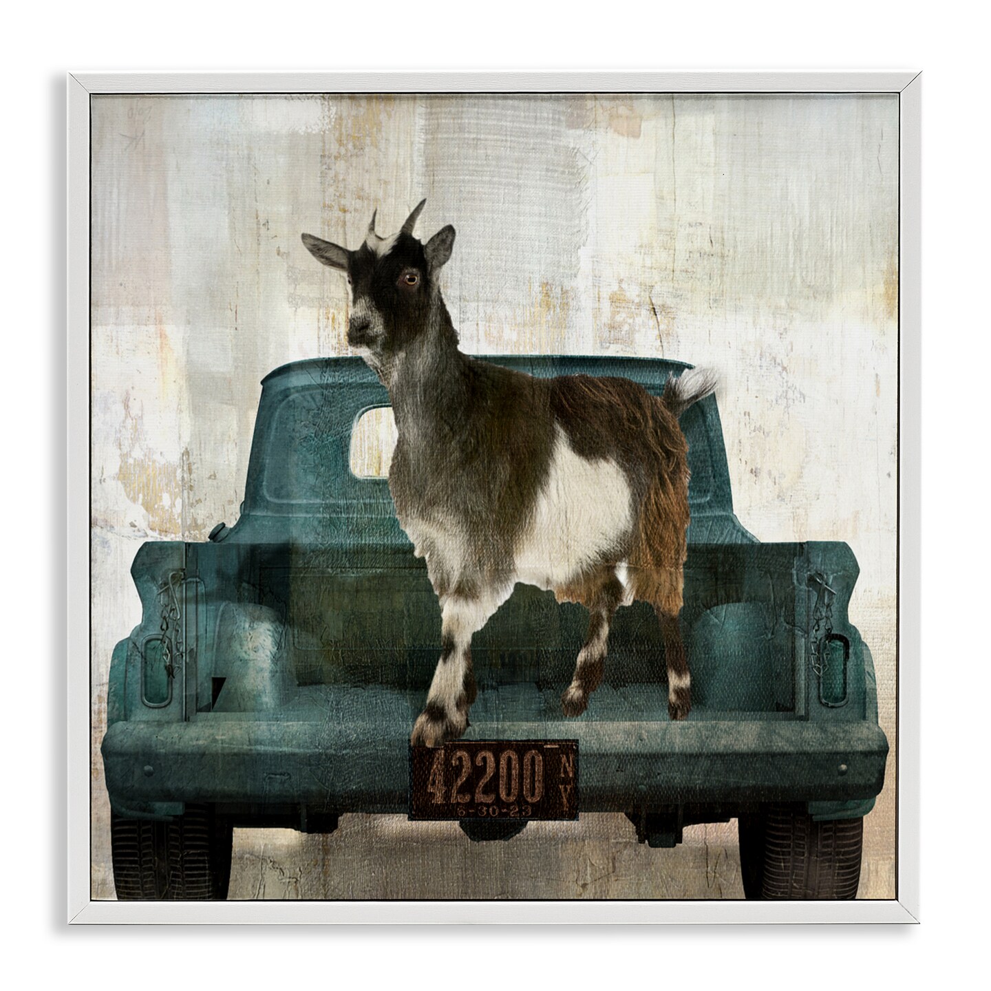 Stupell Industries Rustic Goat Vacation Framed Giclee, design by Sophie 6
