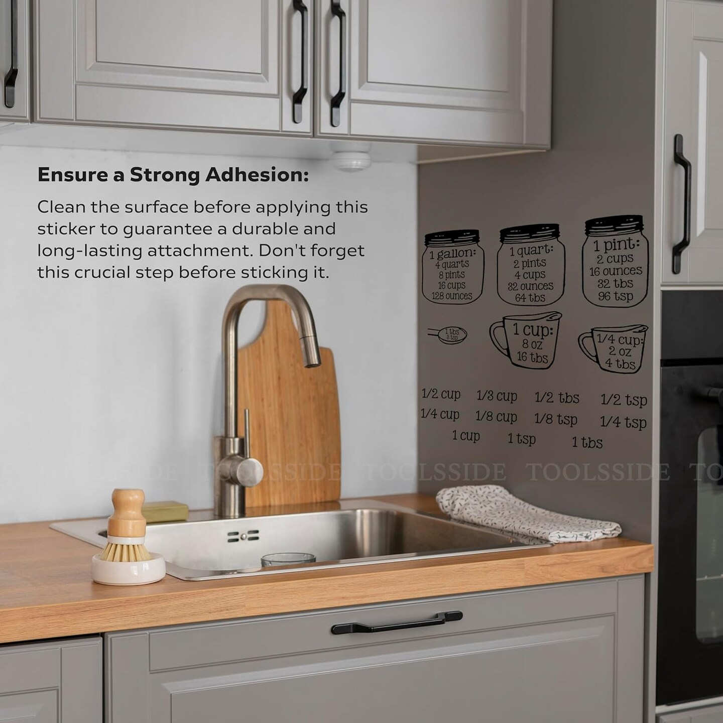 Kitchen Measurement Conversion Chart for Bulk Products(Black)