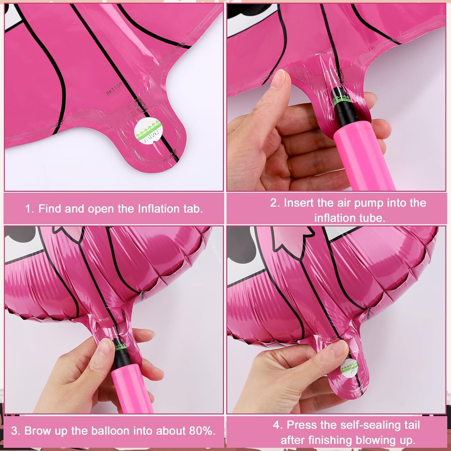 Pink Cowgirl Hat Boot Horse Latex Balloons(pink)