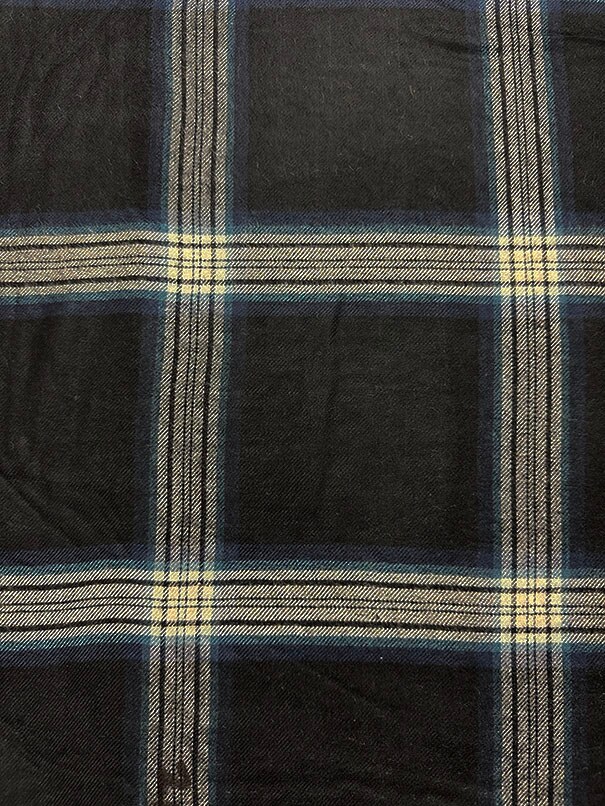 Blue Multi Plaid Single Sided Flannel Shirting Fabric By the Yard