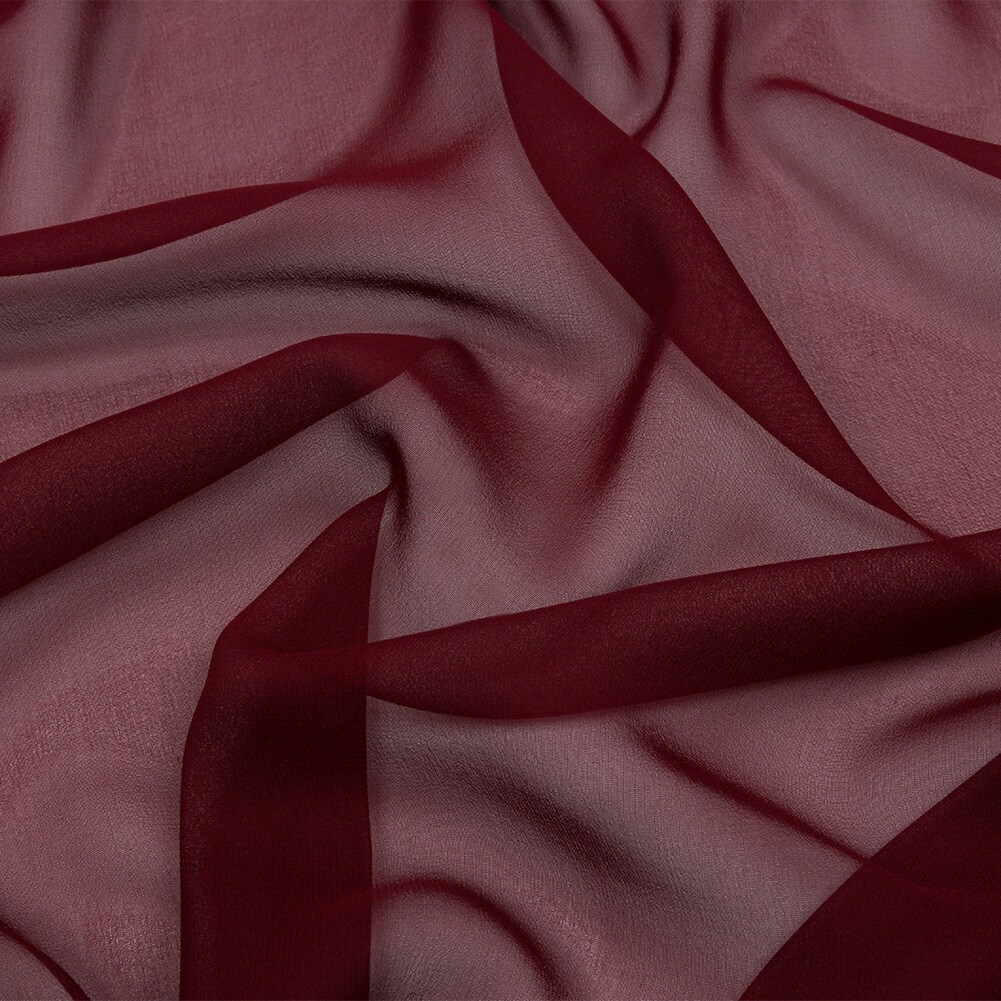 1 Yard Port Silk Chiffon Lightweight Premium Fabric Perfect for Overlays, 44 Inches Wide