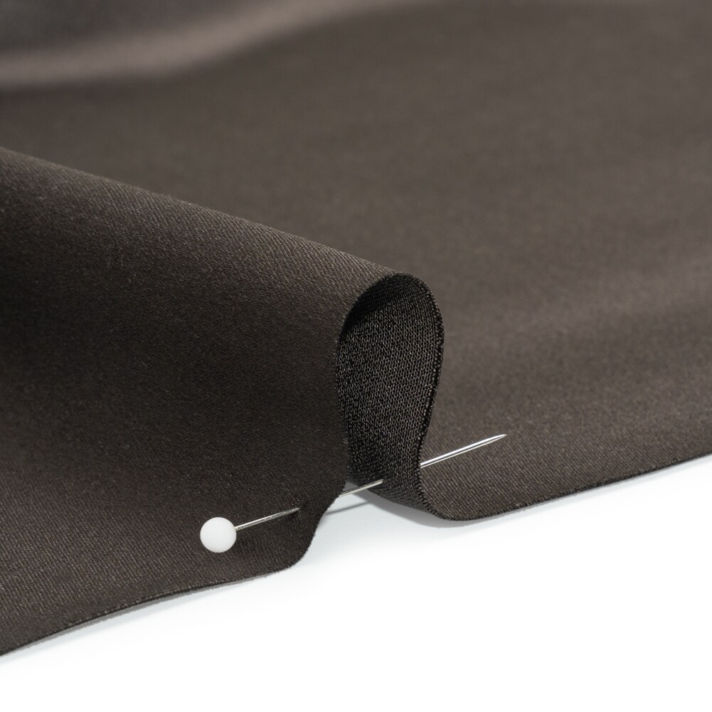 1 Yard Deep Charcoal Silk Crepe Back Satin Premium Soft Lustrous Elegant Fabric 44 inch Width
