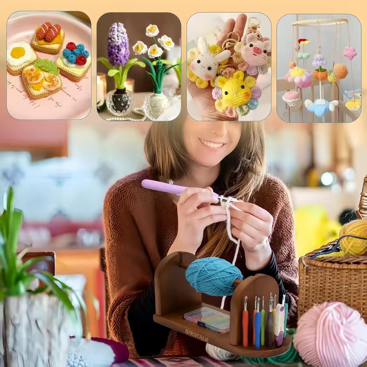 Upgrade high-Capacity Storage with Storage Space Yarn Holder
