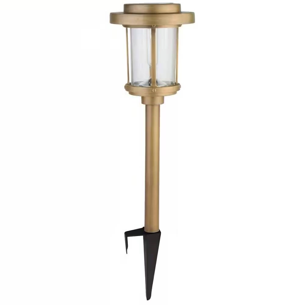 4-Pack Weather-Resistant Solar LED Yard Lights Gold