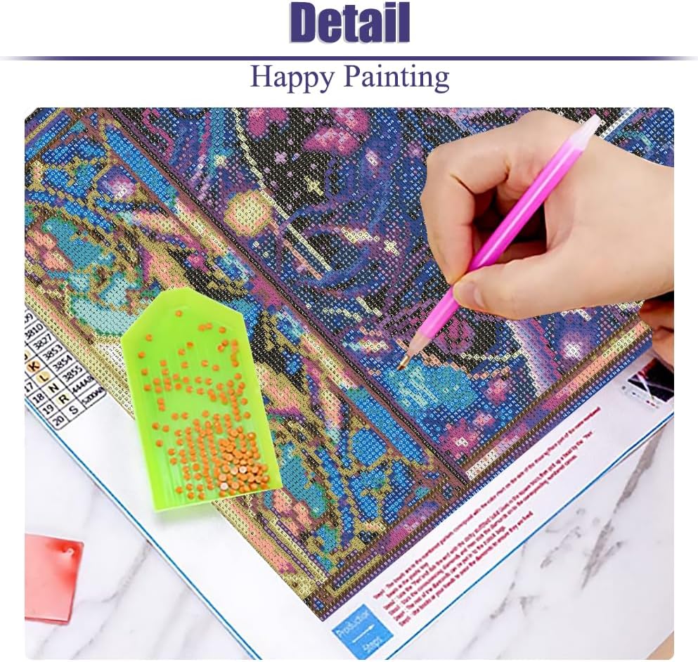 5D Large Diamond Art Painting,Skull Butterfly Diamond Art Kits for Adults,DIY Full Drill Crystal Rhinestone Arts and Crafts,Colorful Skull Art Painting with Diamond Home Wall Decor 27.5 X 15.7inch
