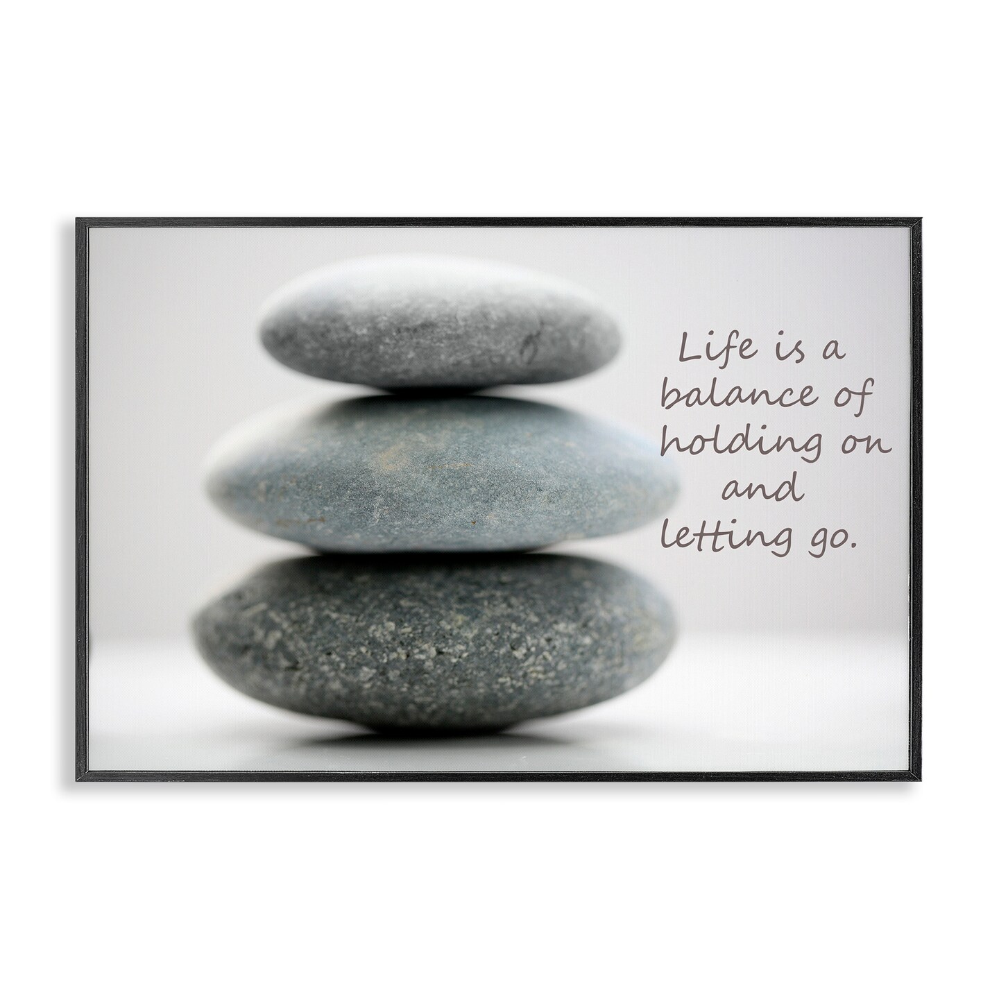 Stupell Industries Life Is A Balance Stones Framed Giclee, design by Sandro De Carvalho