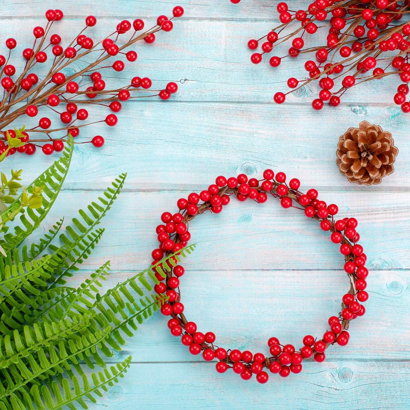 Christmas Red Berry Twig Stem (Red)