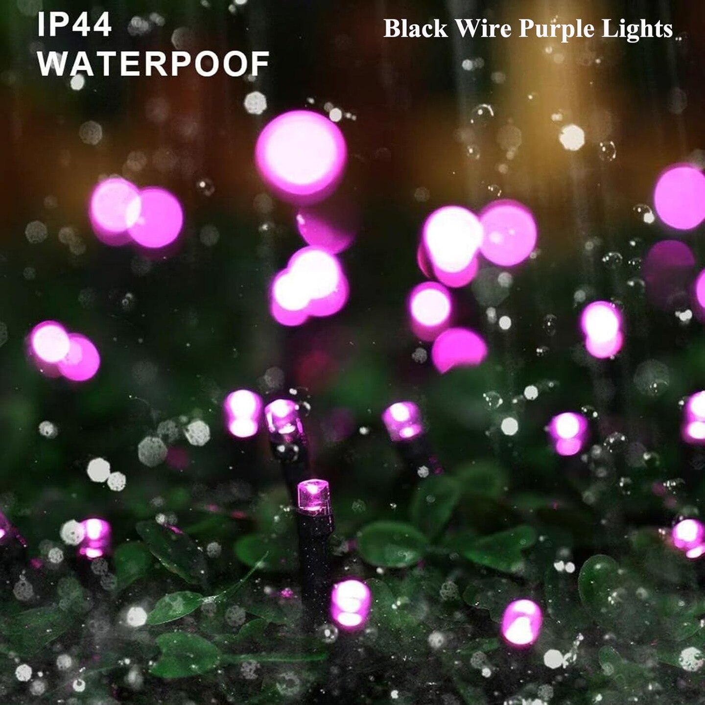 Black Light String Lights Blacklight 100 LEDs 33 Feet Black Lights for Glow Party, (Purple)