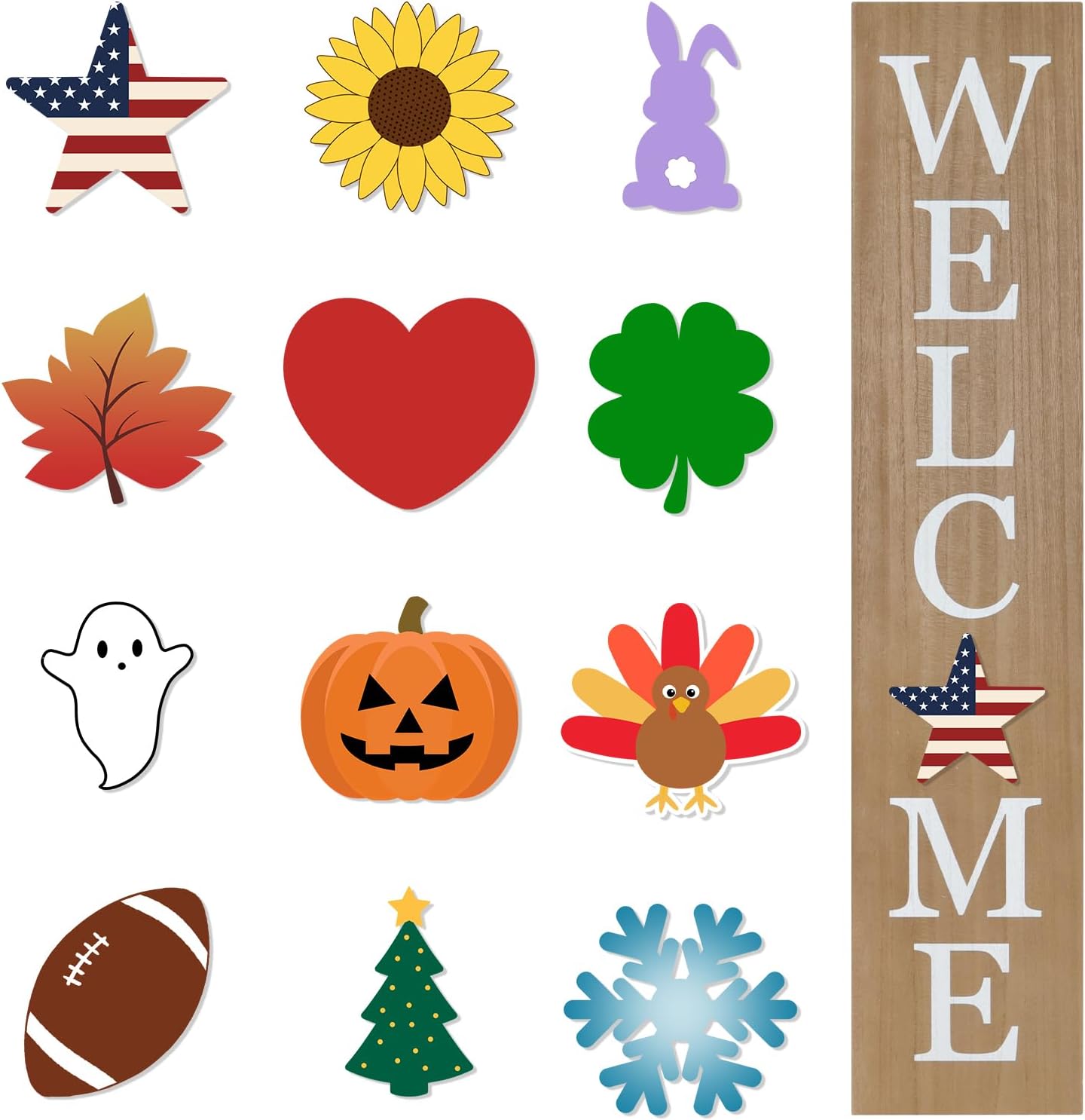 Wooden Porch Welcome Sign (Wood)
