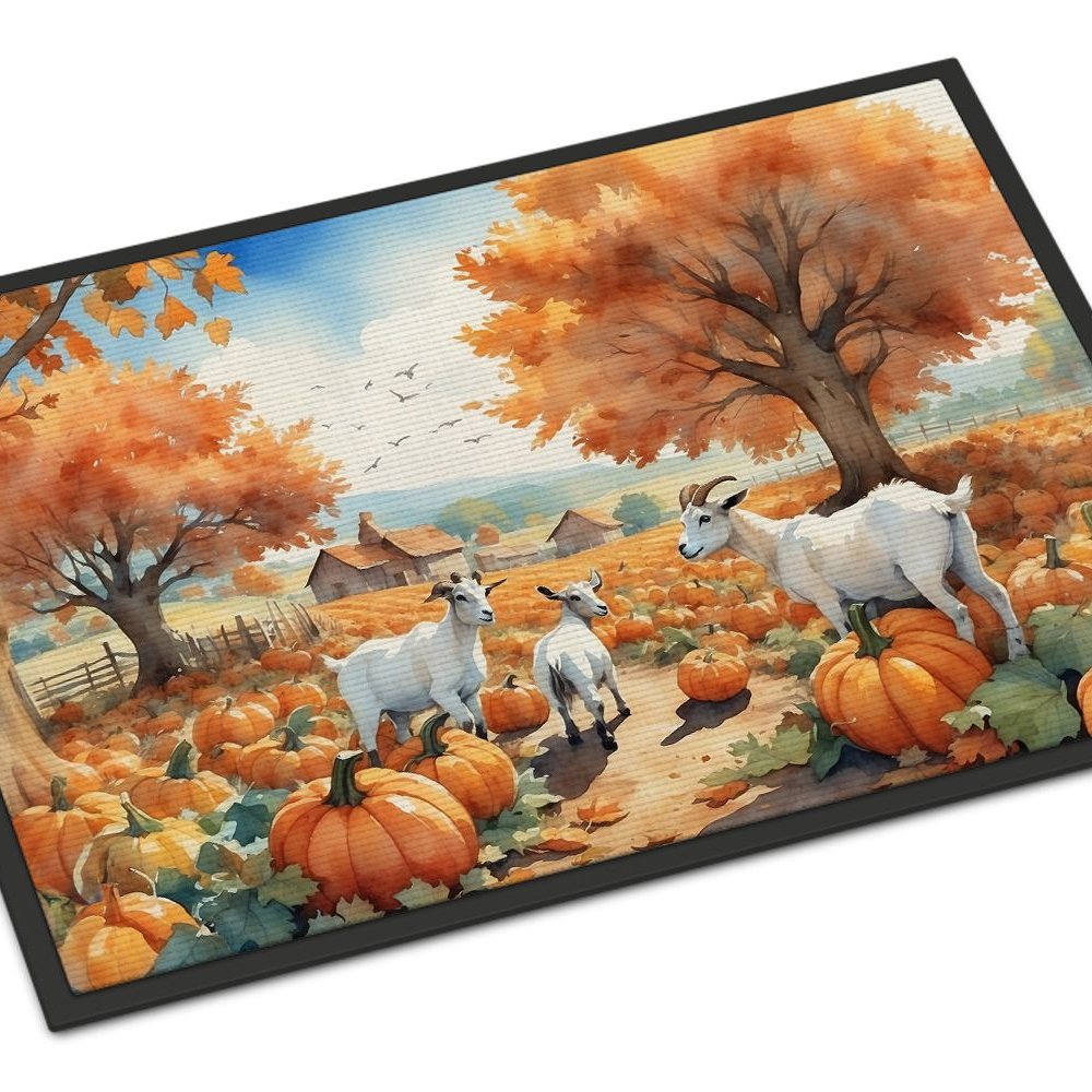 Edge Collections - 24" x 36" - Multicolor - Autumn Goats Doormat Indoor Outdoor Rugs - 1 Piece