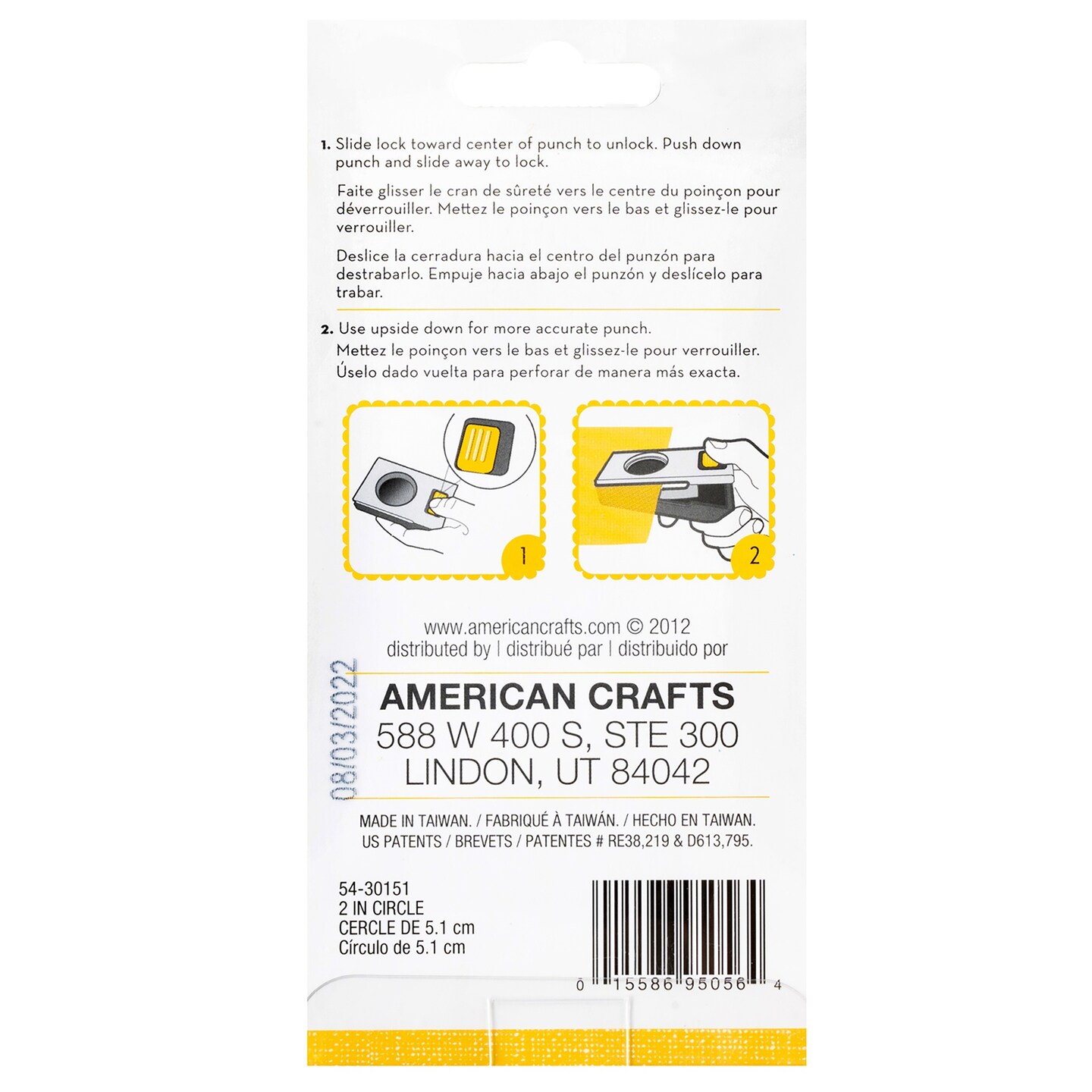 EK Tools Large Circle Punch, 2 inch with Safety Lock - Create Precise Circles with Paper or Cardstock - Hole Puncher for Handmade Cards, Scrapbooking, Gift Tags, DIY Cupcake Toppers, and Crafts