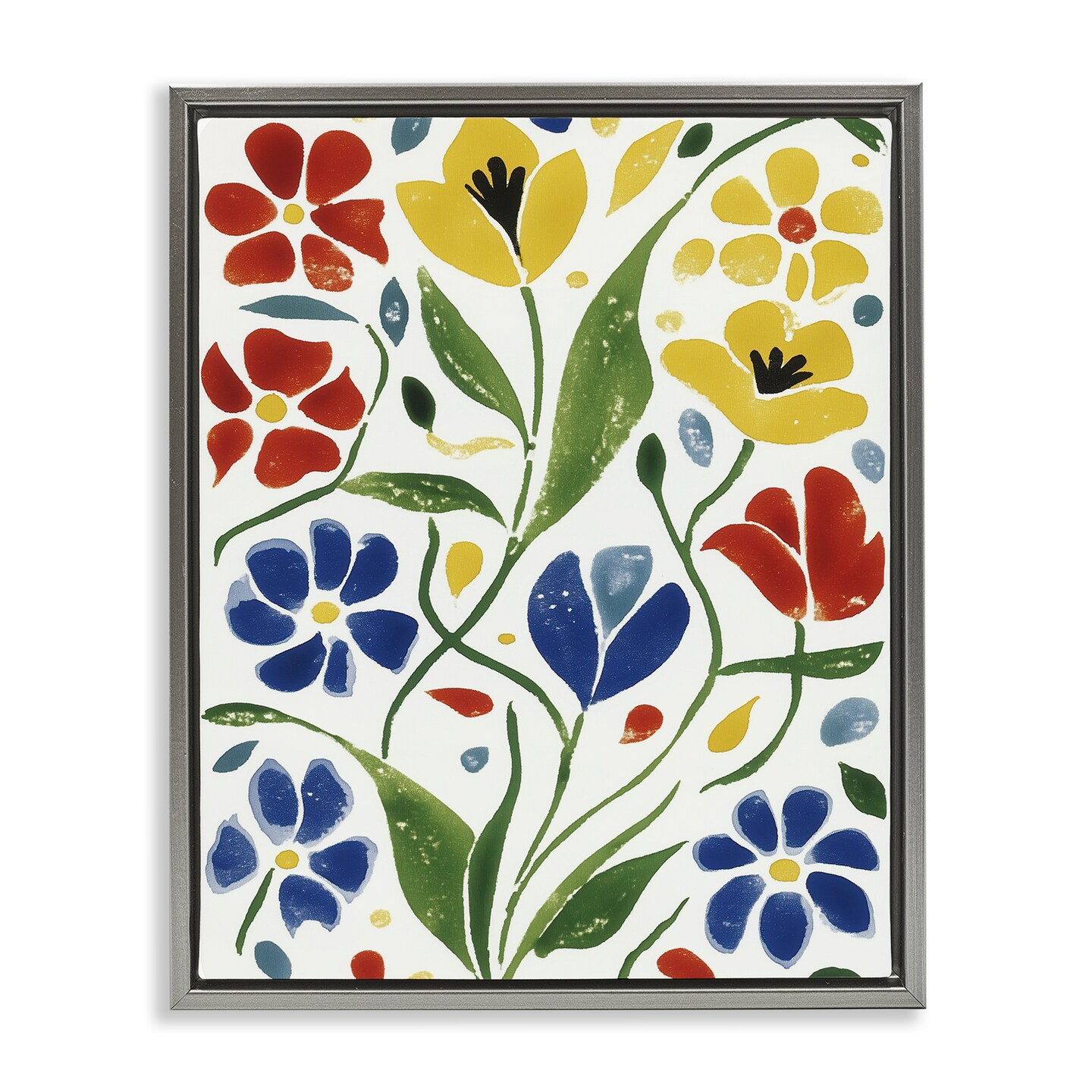 Stupell Industries Scandinavian Garden Flowers Floating Frame, design by Annabelle Hall