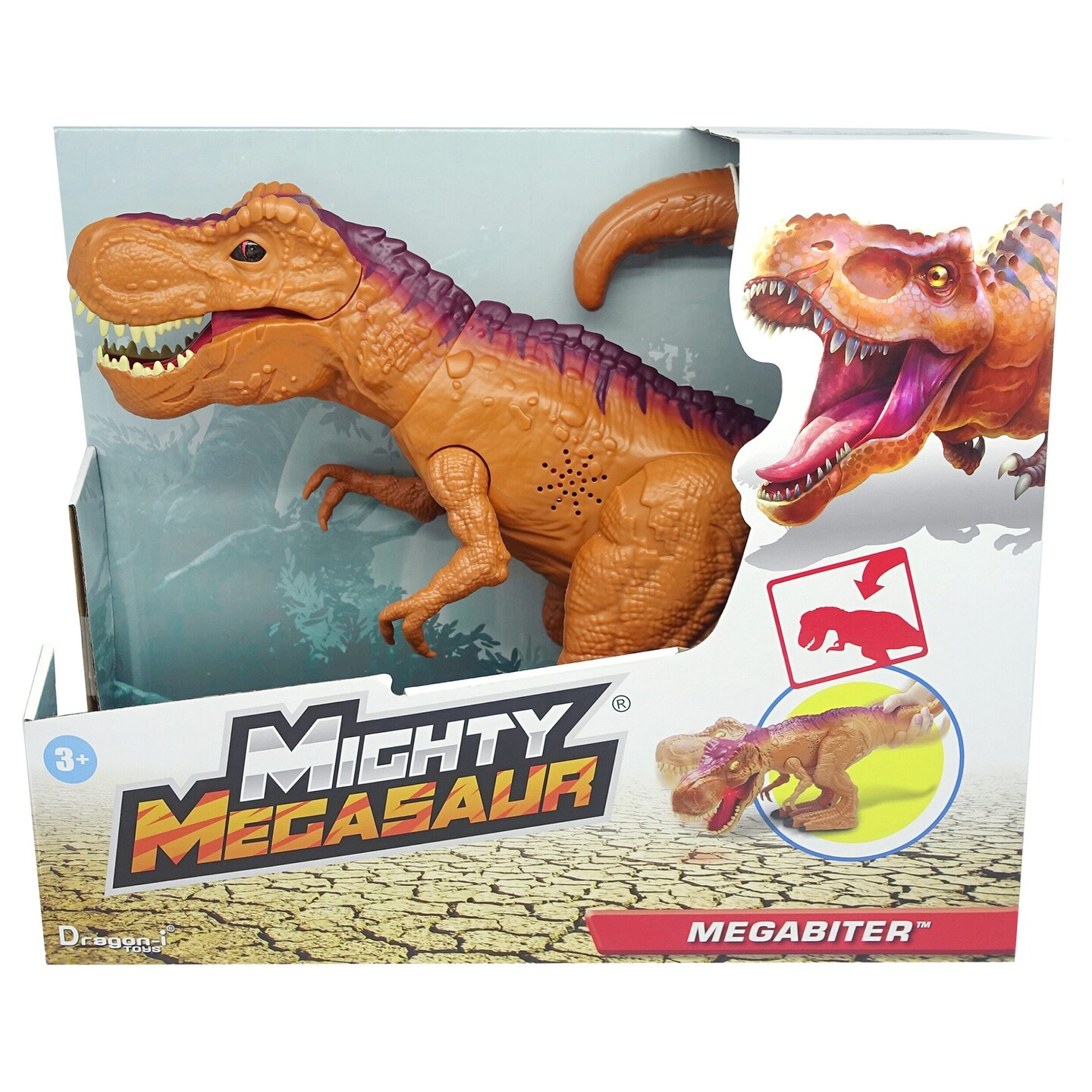 Mighty Megasaur: MegaBiter Orange T-Rex W/ Lights &#x26; Sounds