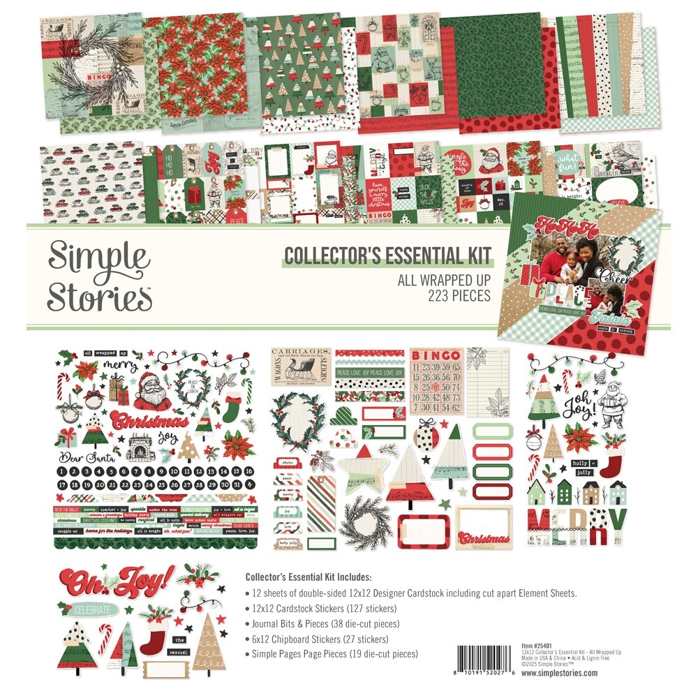 Simple Stories Collector&#x27;s Essential Kit 12&#x22;X12&#x22;-All Wrapped Up
