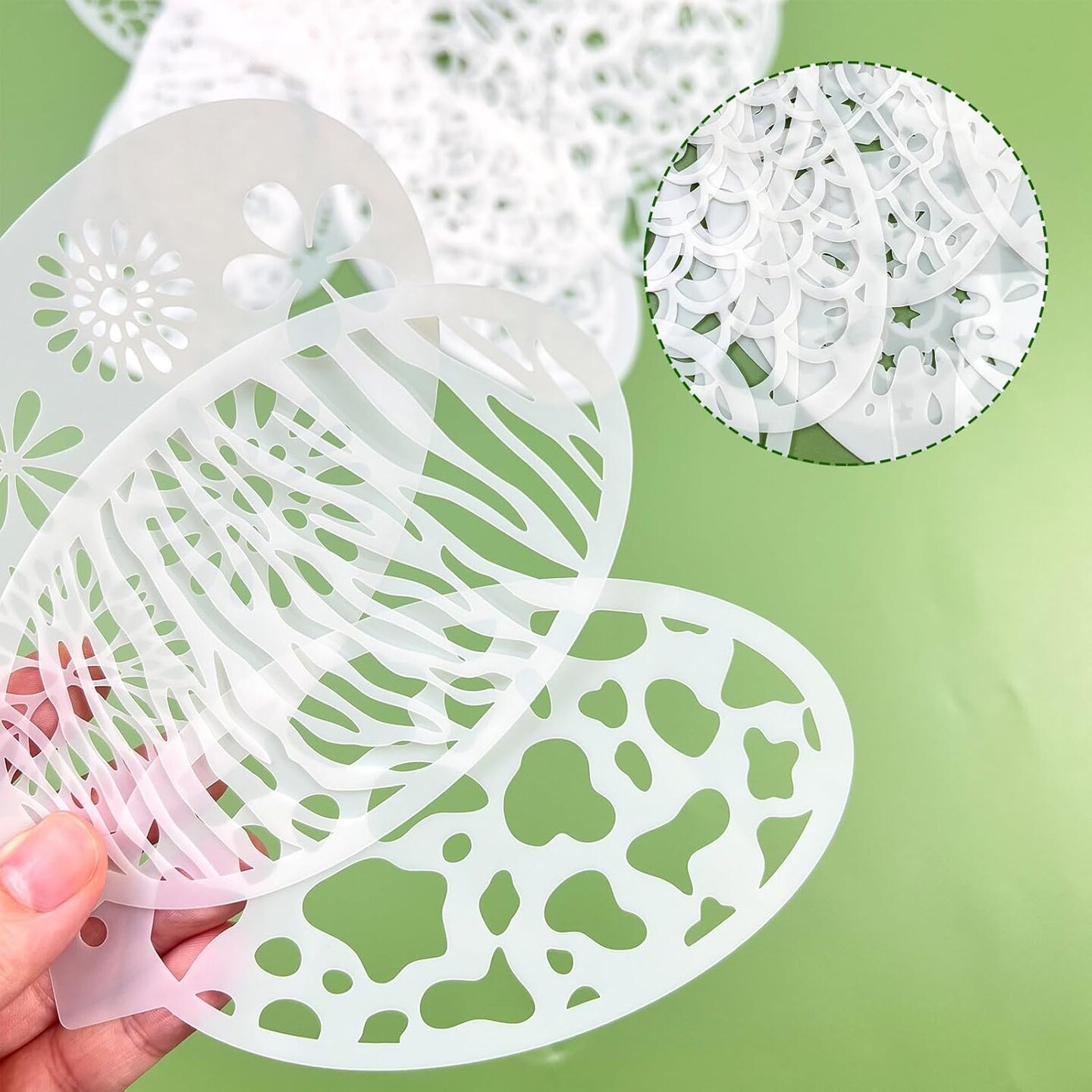 32 Pcs Halloween Face Painting Stencils(Custom)