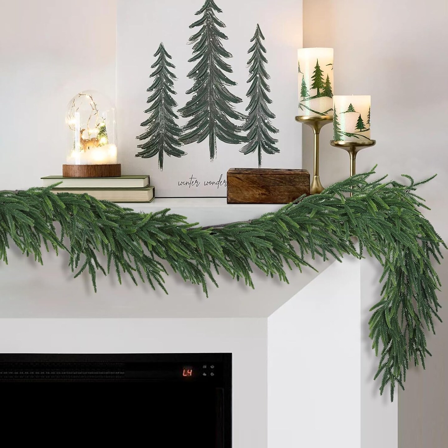 Realistic Thick and Lush Christmas Garland (Green)