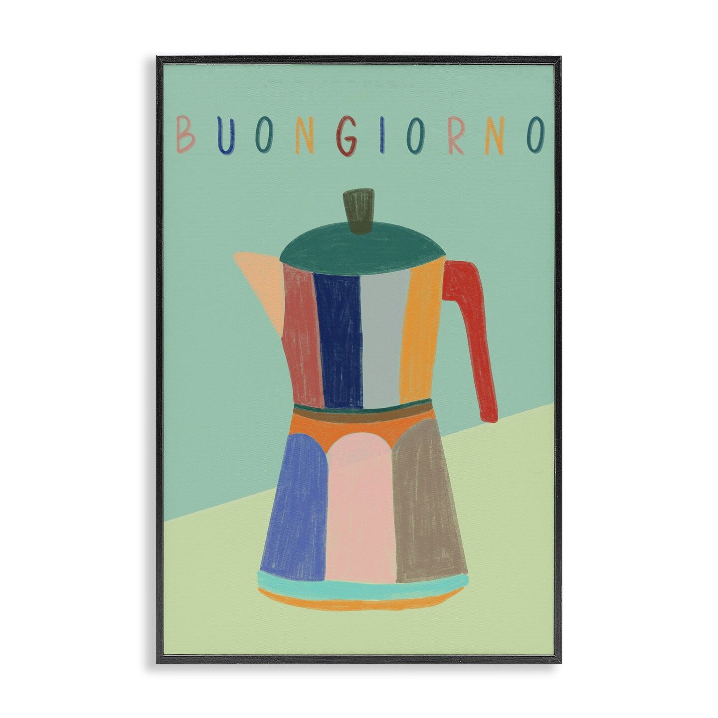 Stupell Industries Buongiorno Espresso Coffeepot Framed Giclee, design by EMILY NAVAS