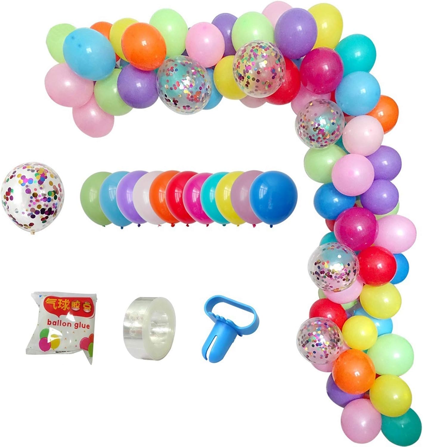 DIY Balloon Arch & Garland Kit (Colorful) 8 x 7 x 0.59 inches