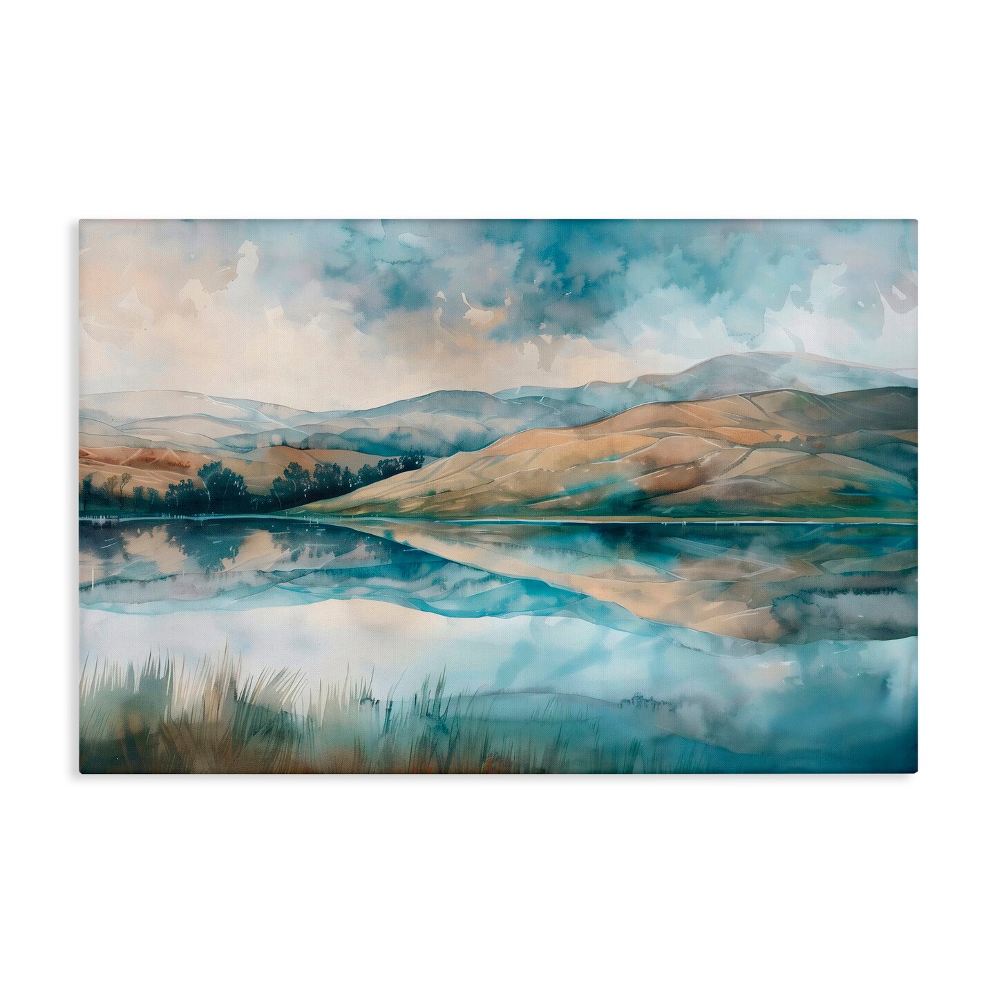 Stupell Industries Lake Reflecting Rolling Hills Canvas, design by LSR Creative Studio