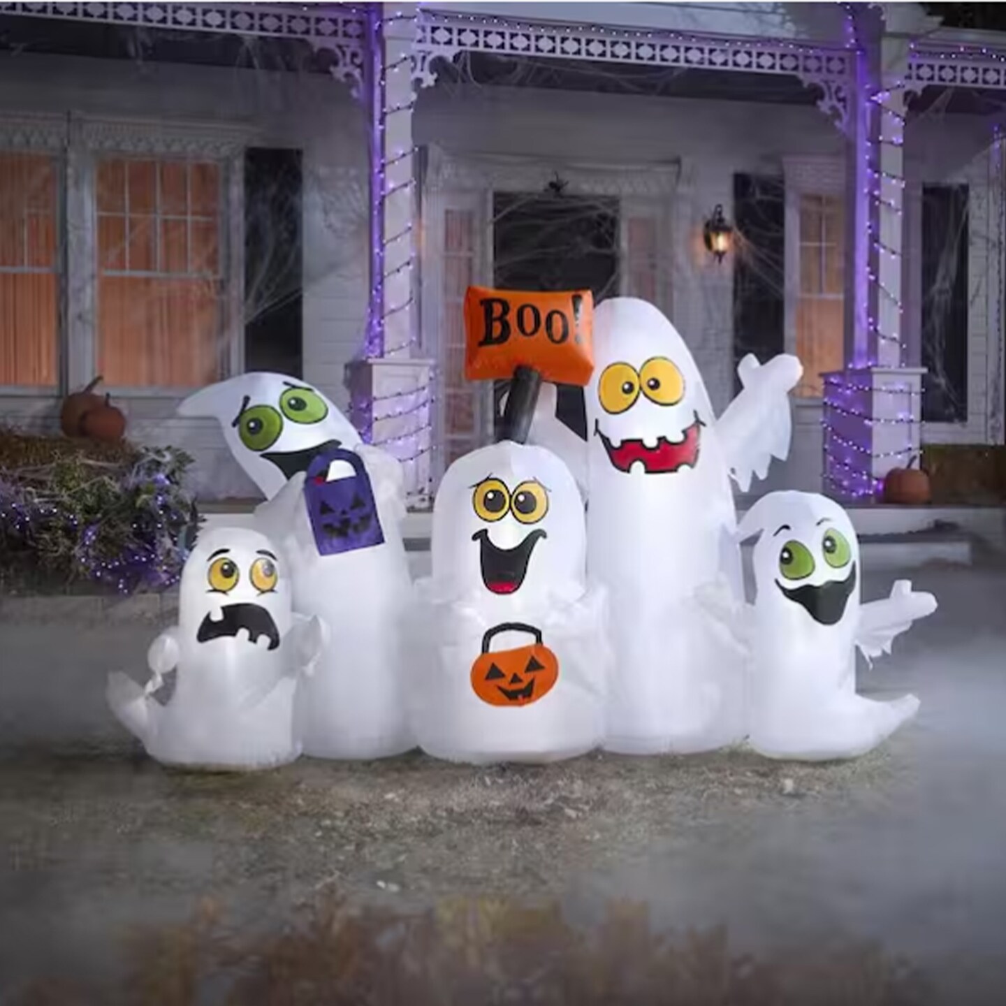 LED Airblown Ghost Scene Halloween Decoration Indoor Outdoor Inflatable 6.5 Feet