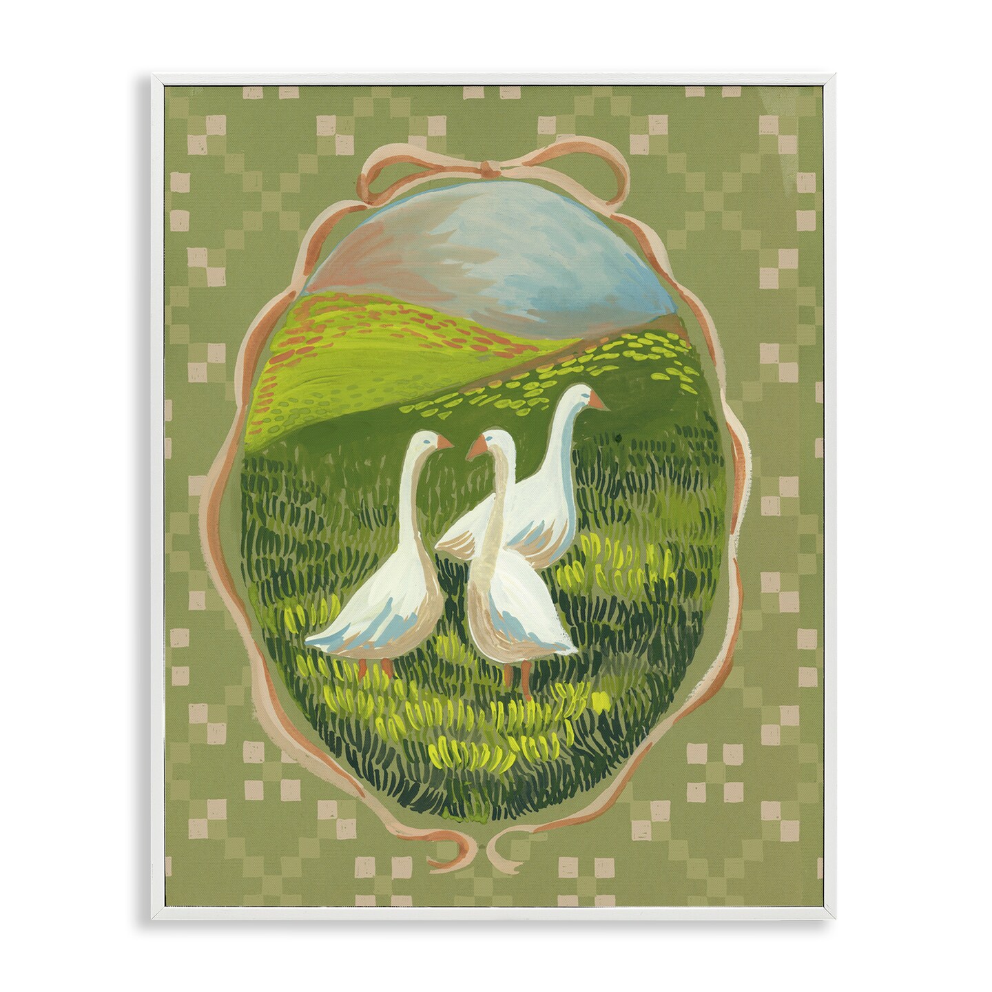 Stupell Industries Cottage Core Geese Framed Giclee, design by Evelyn Coleman