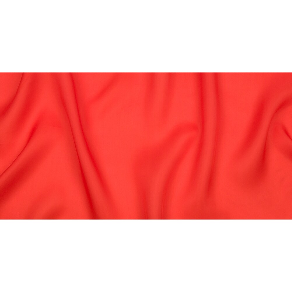 1 Yard Flame Red Silk Satin Faced Organza Fabric Perfect for Evening Gowns, 53 Inches Width