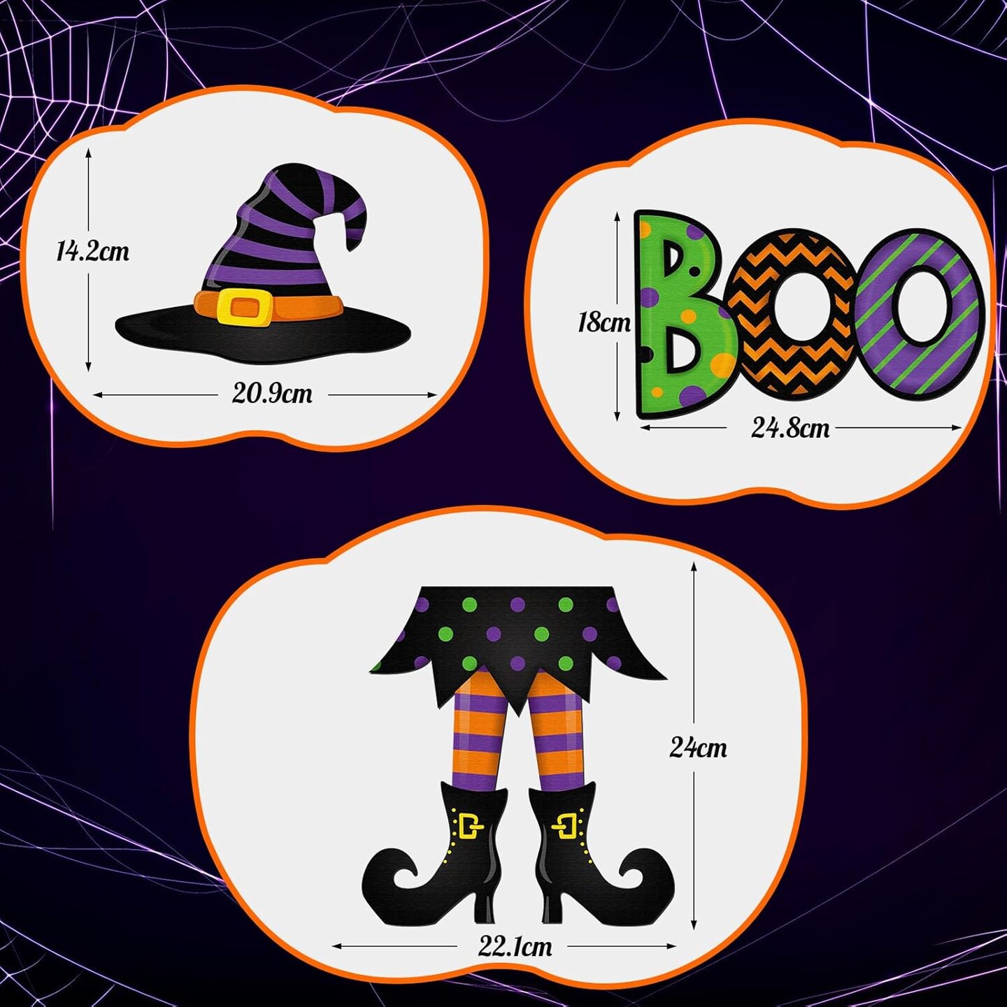Halloween Witch Boo Sign Decoration