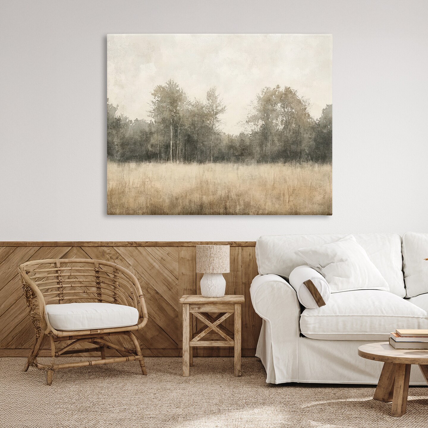 Stupell Industries Neutral Watercolor Woodland Canvas, design by Mona Grace