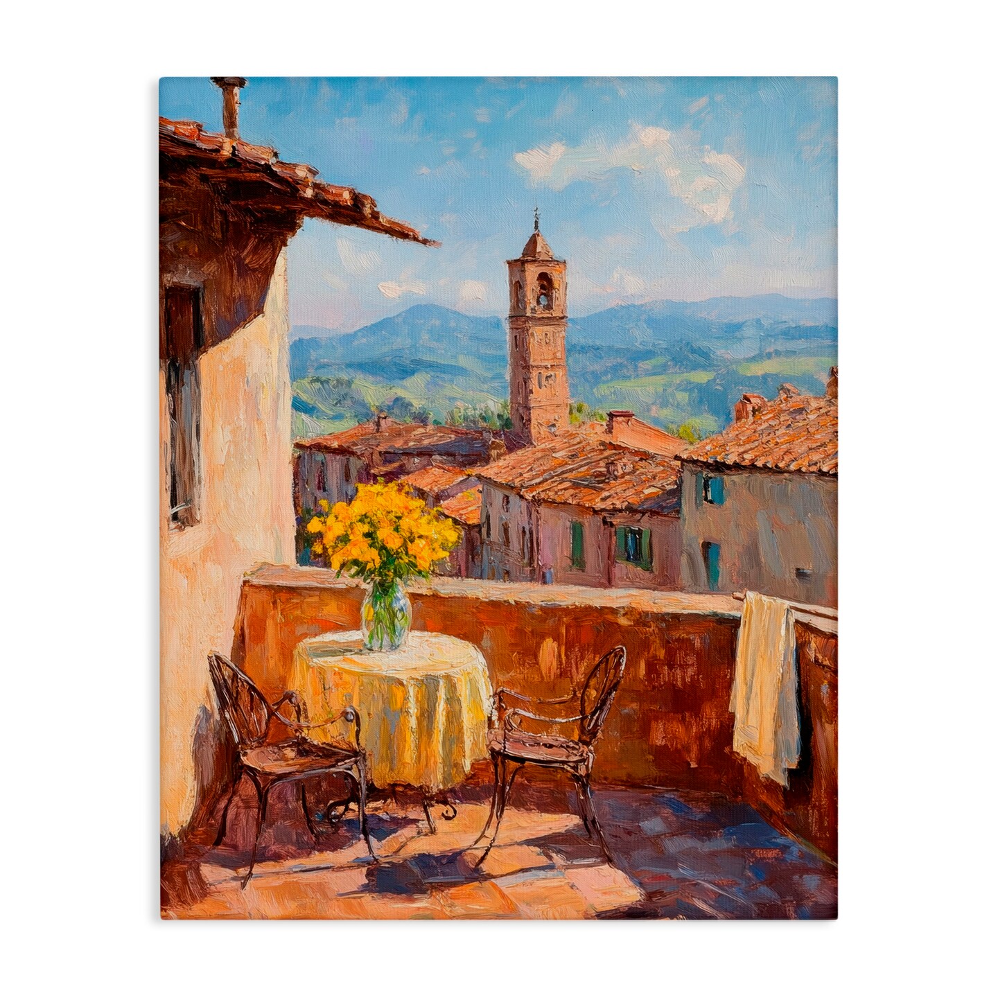 Stupell Industries Sunlit Balcony View Canvas, design by Petal Prints Design
